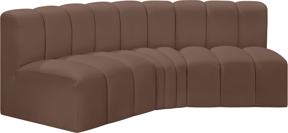 Arc - Faux Leather 3 Piece Modular Corner Sofa