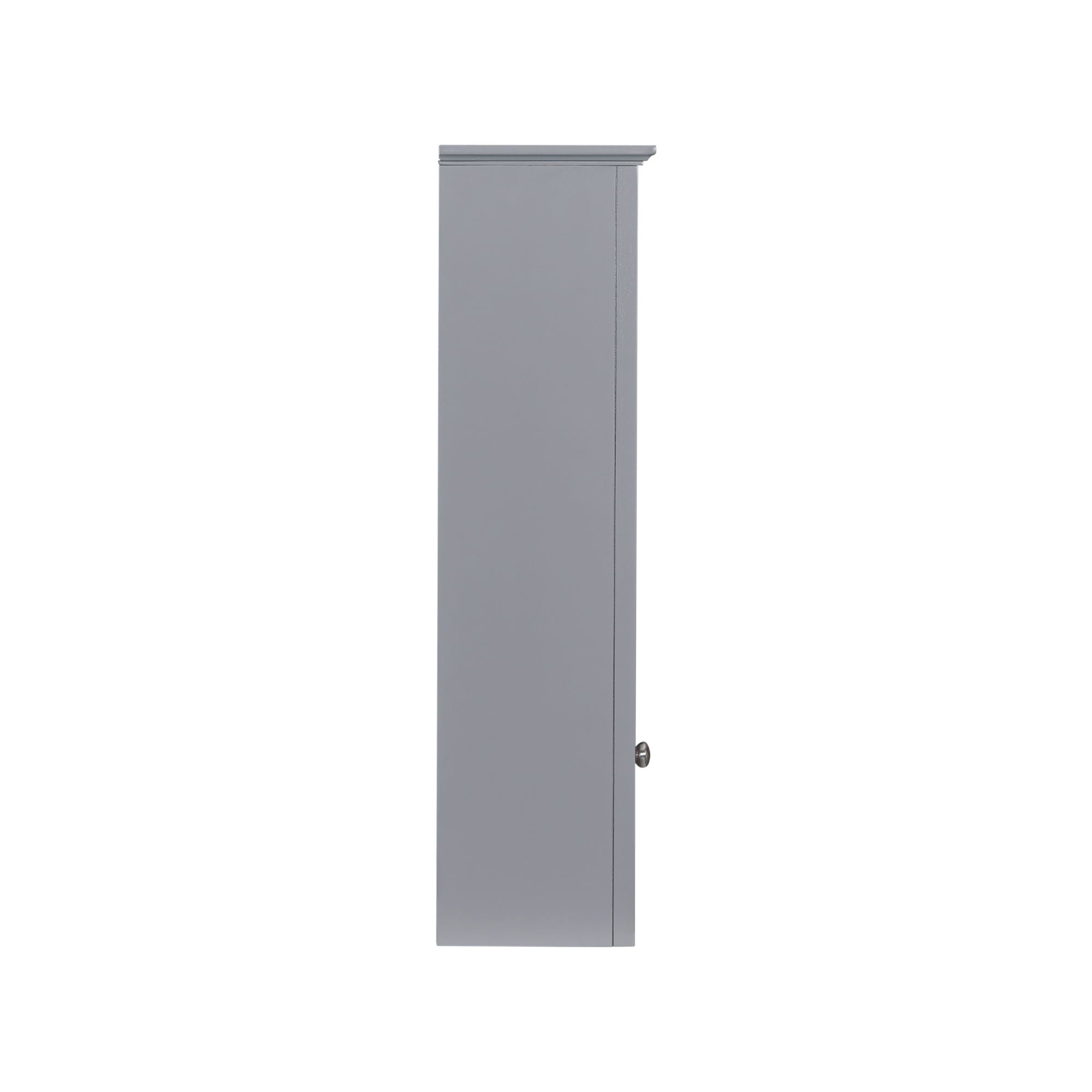 Bathroom Vanity With Top Sink, Freestanding Storage Cabinet With 2 Doors And 3 Drawers, Mirror Cabinet Included - Gray