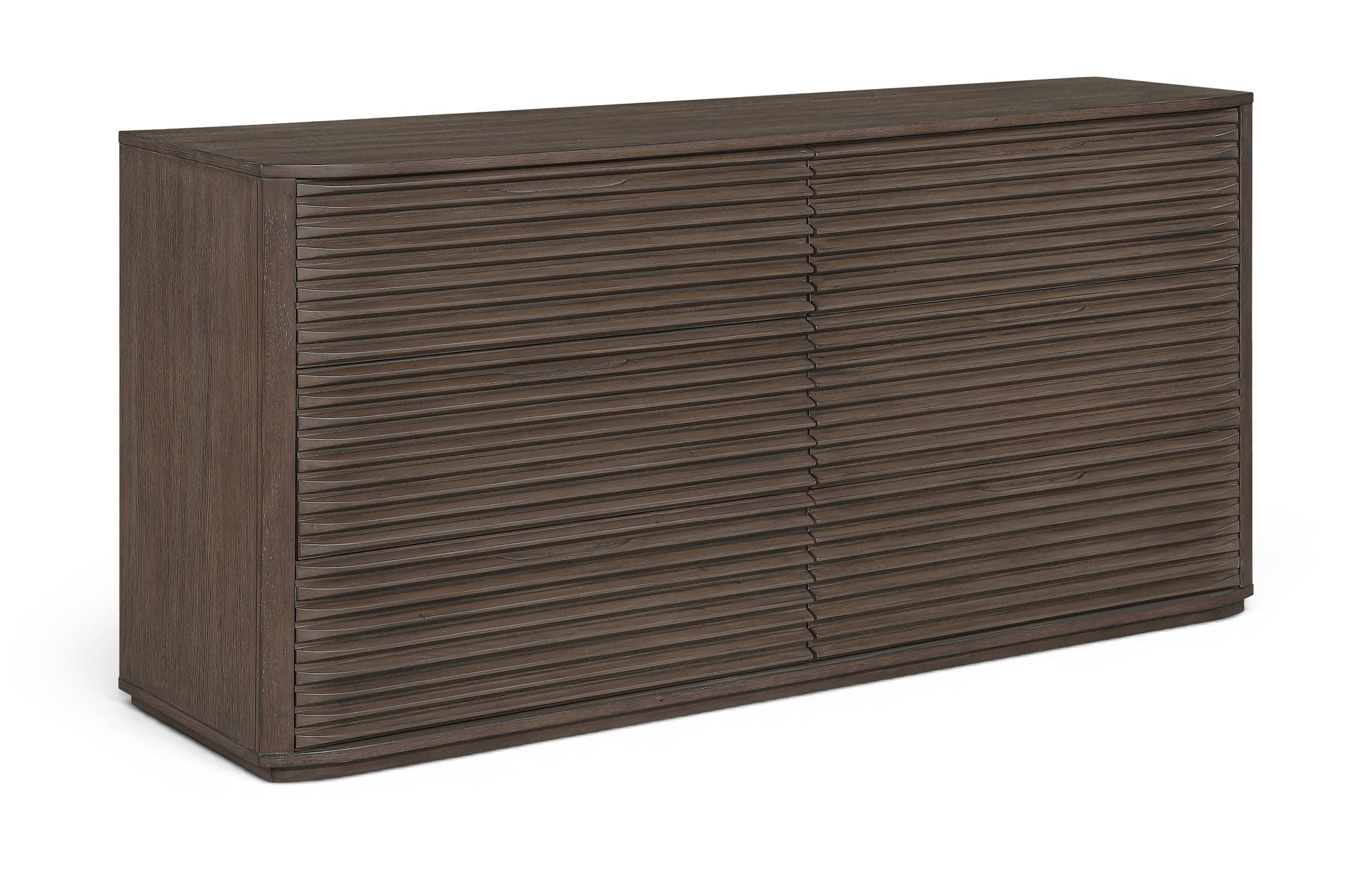 Morino - Oak Veneer And Solid Wood Dresser - Brown