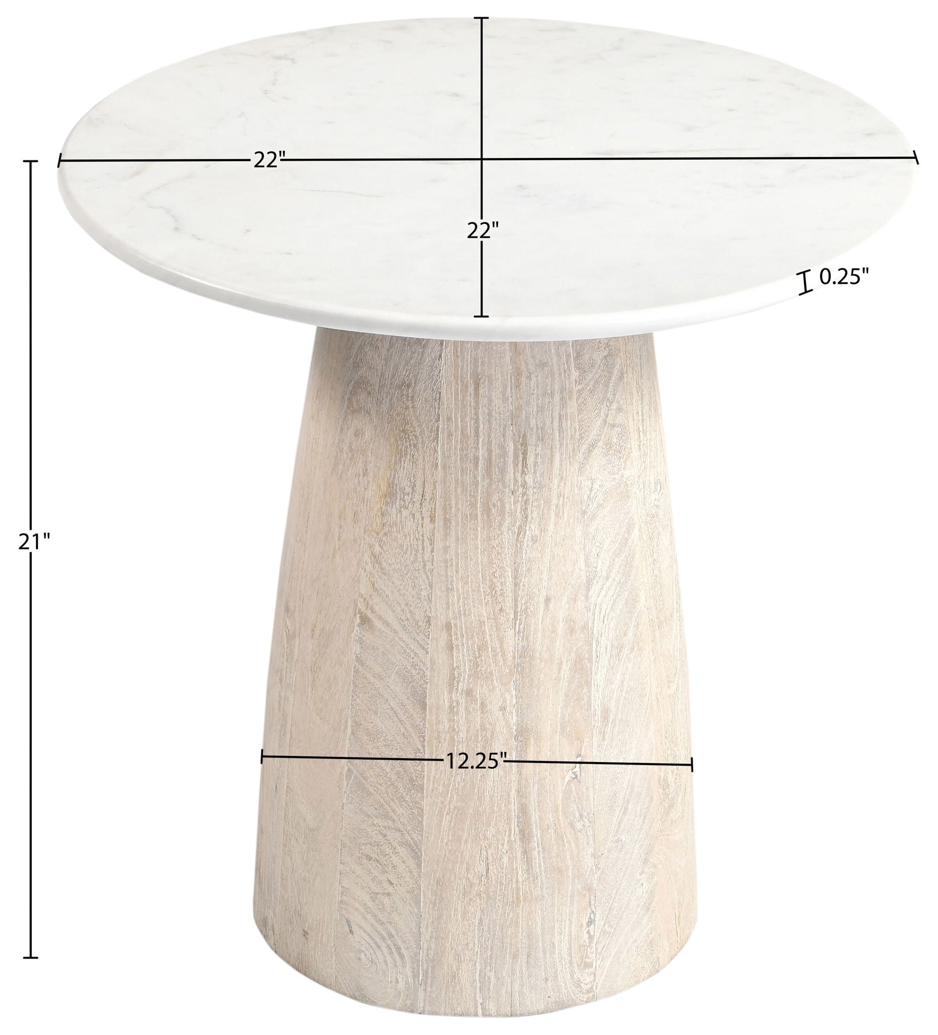 Liona - Marble And Mango Wood Table