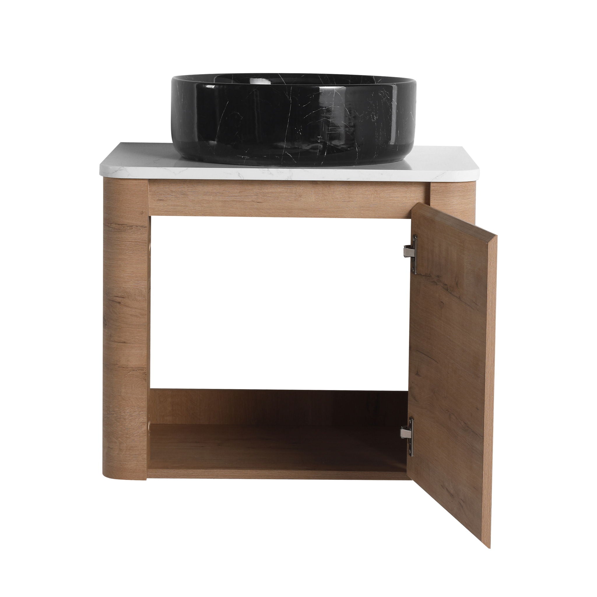 Wall Mounted Bathroom Vanity With Art Sink & 1 Soft Close Door