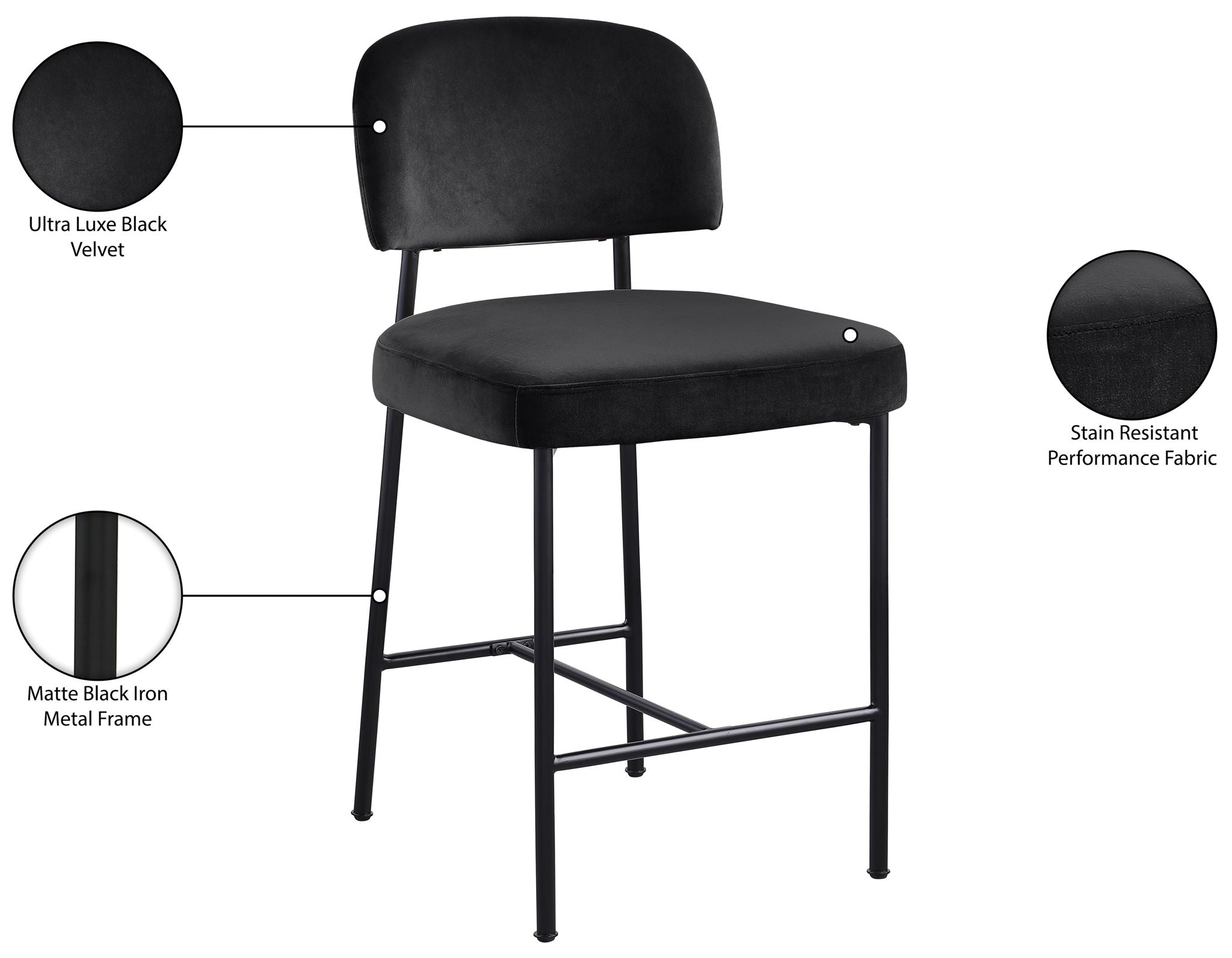 Zarelle - Performance Fabric Upholstered Counter Stool (Set of 2)