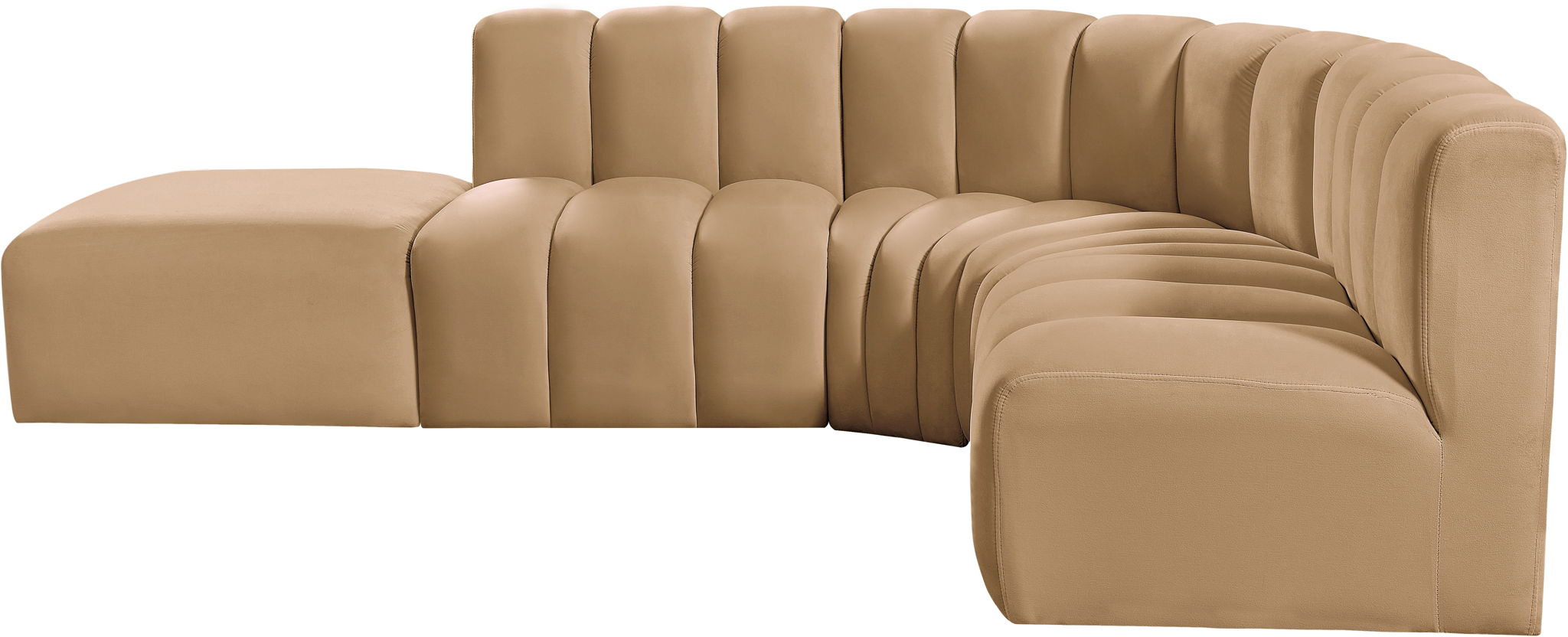 Arc - Velvet 5 Piece Corner Modular Sofa