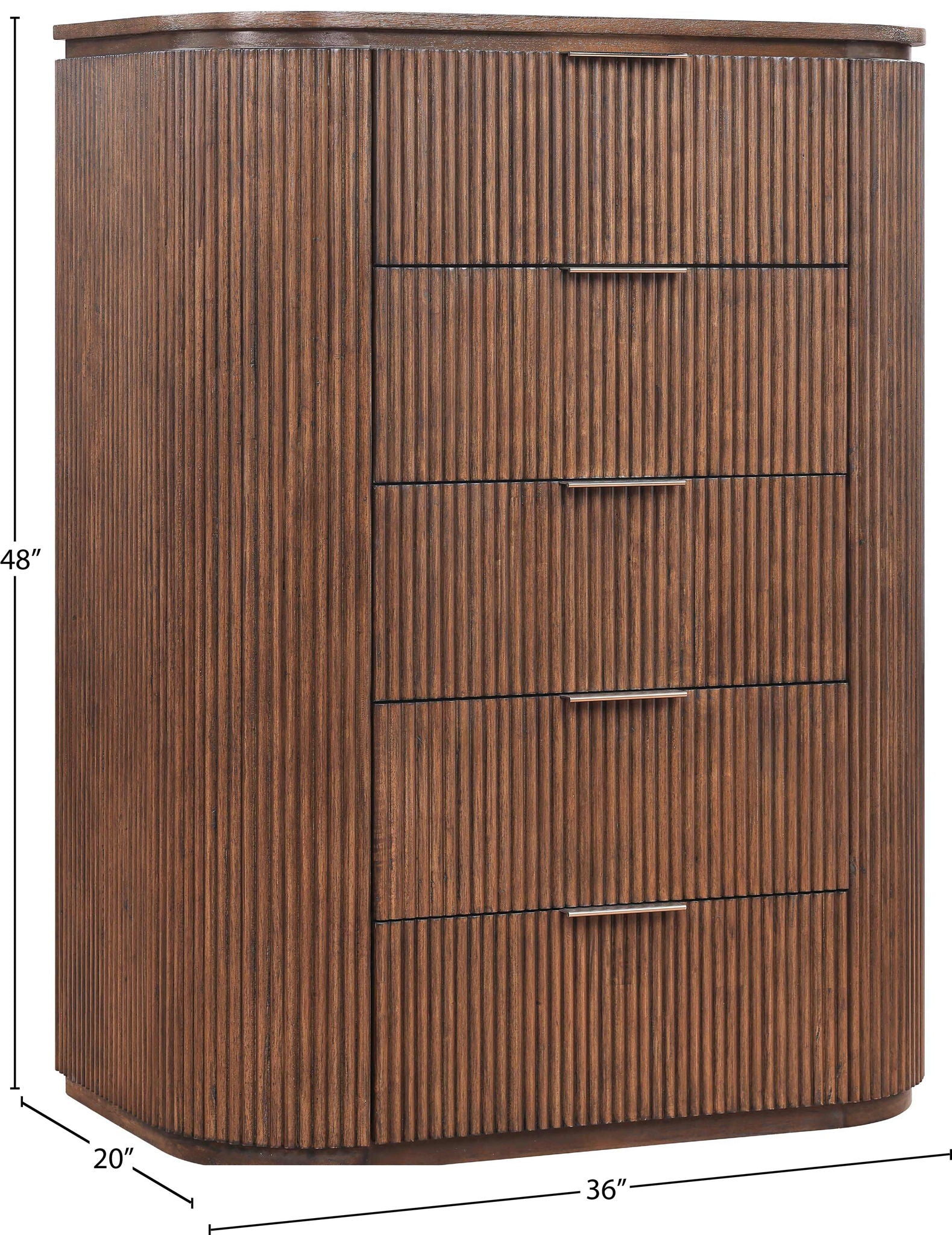 Astrid - Solid Wood And Oak Veneer Chest