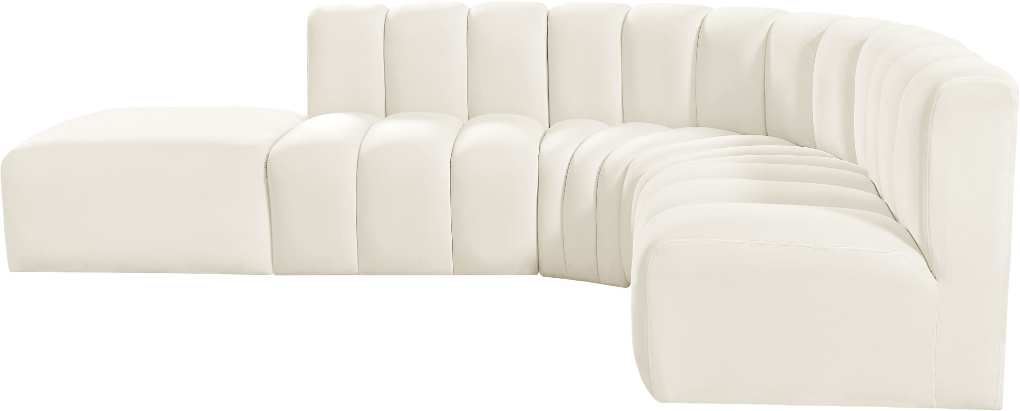 Arc - Velvet 5 Piece Corner Modular Sofa
