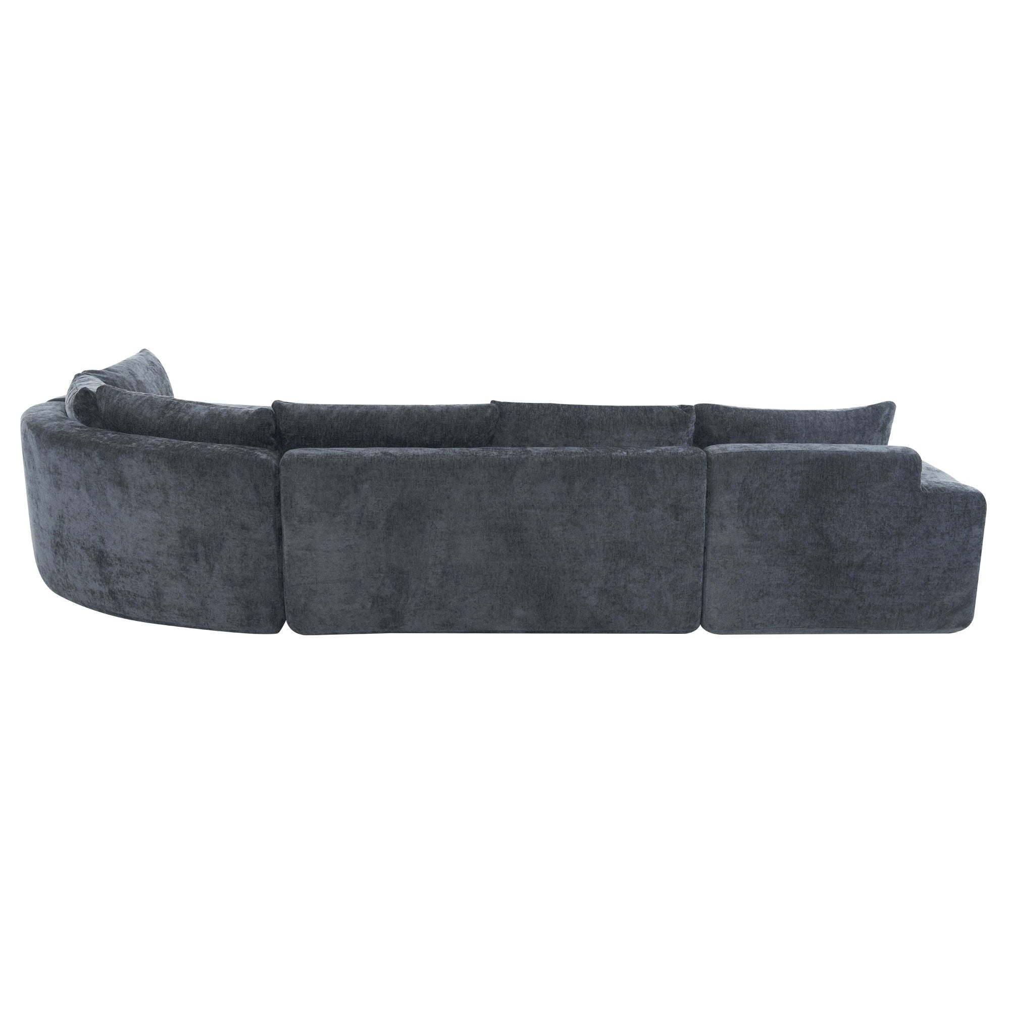 Modular Cloud Sectional Sofa Set, U-Shaped Upholstered Couch With Deep Seat