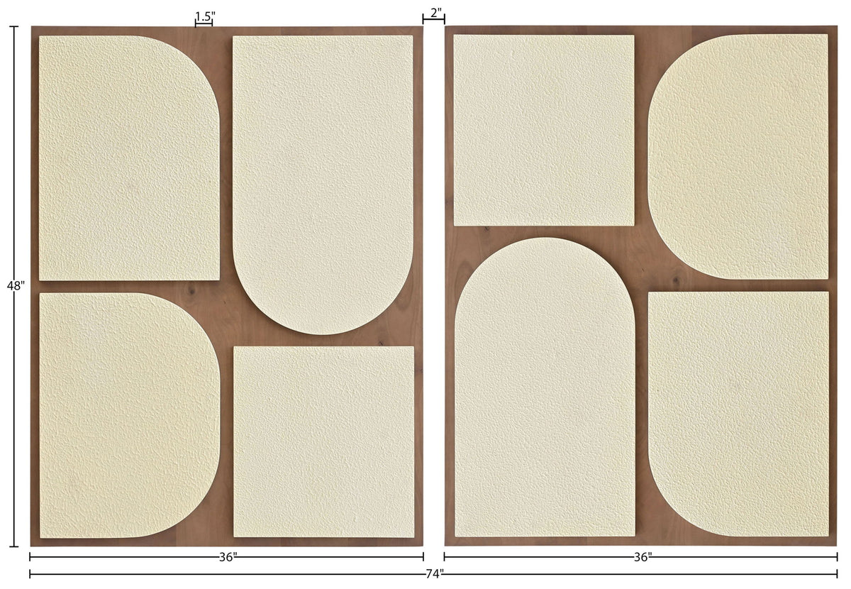 Icon - Mango Wood 2 Piece Wall Art