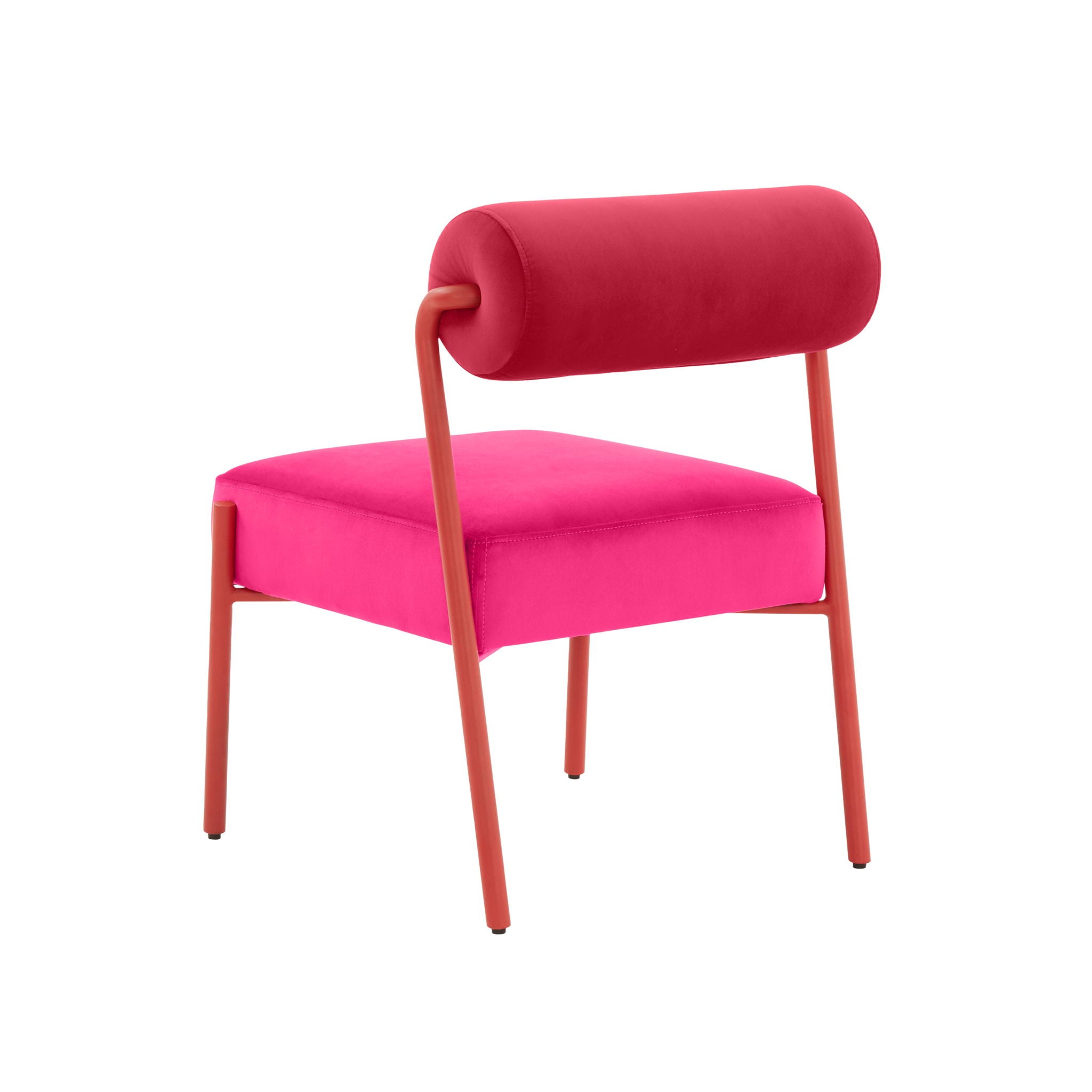Jolene - Velvet Dining Chair (Set of 2) - Hot Pink