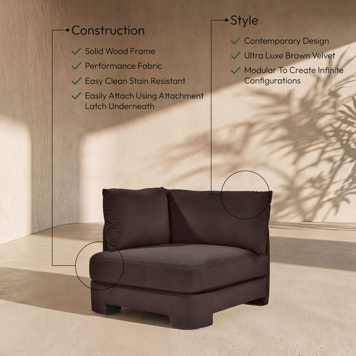 Hammond - Velvet Performance Fabric Upholstered Chair