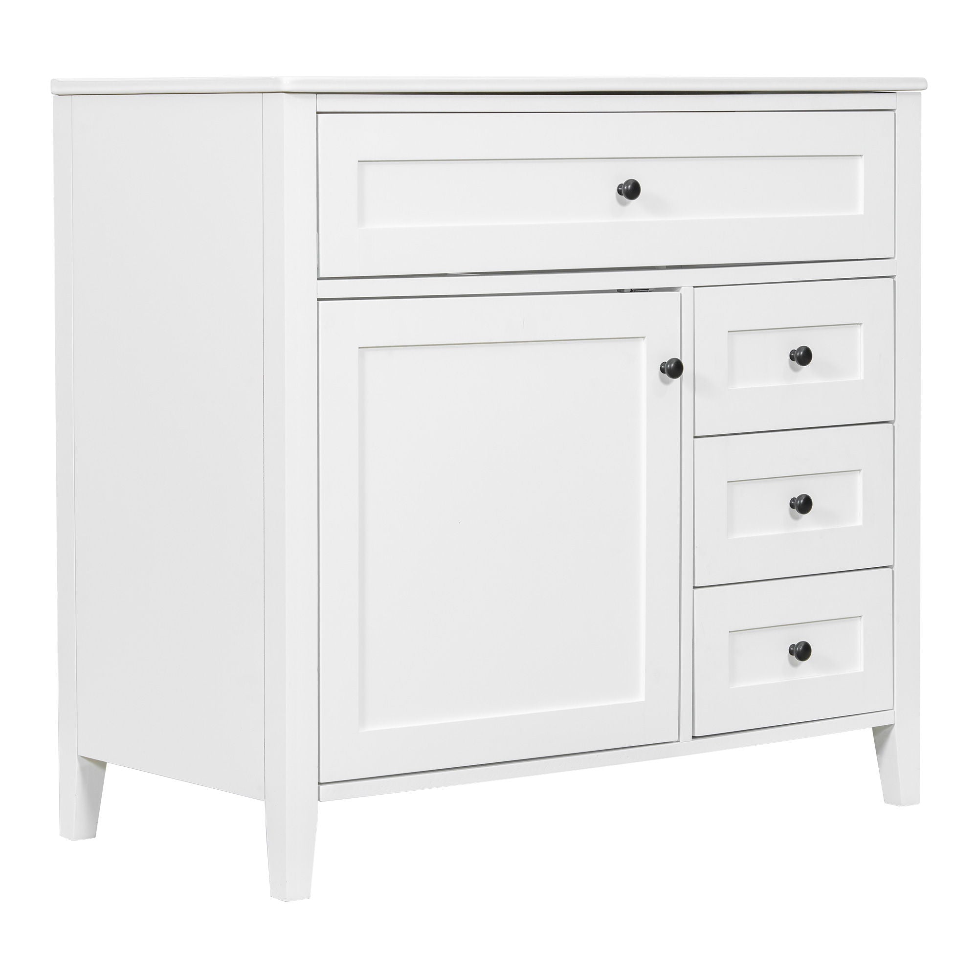Bathroom Vanity With Sink, Cabinet With 3 Drawers And Adjustable Shelf