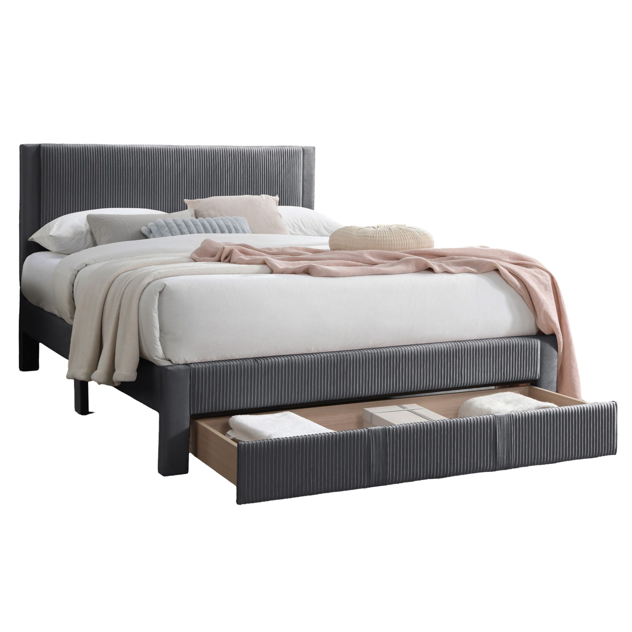 Contemporary Bed & Storage Drawer