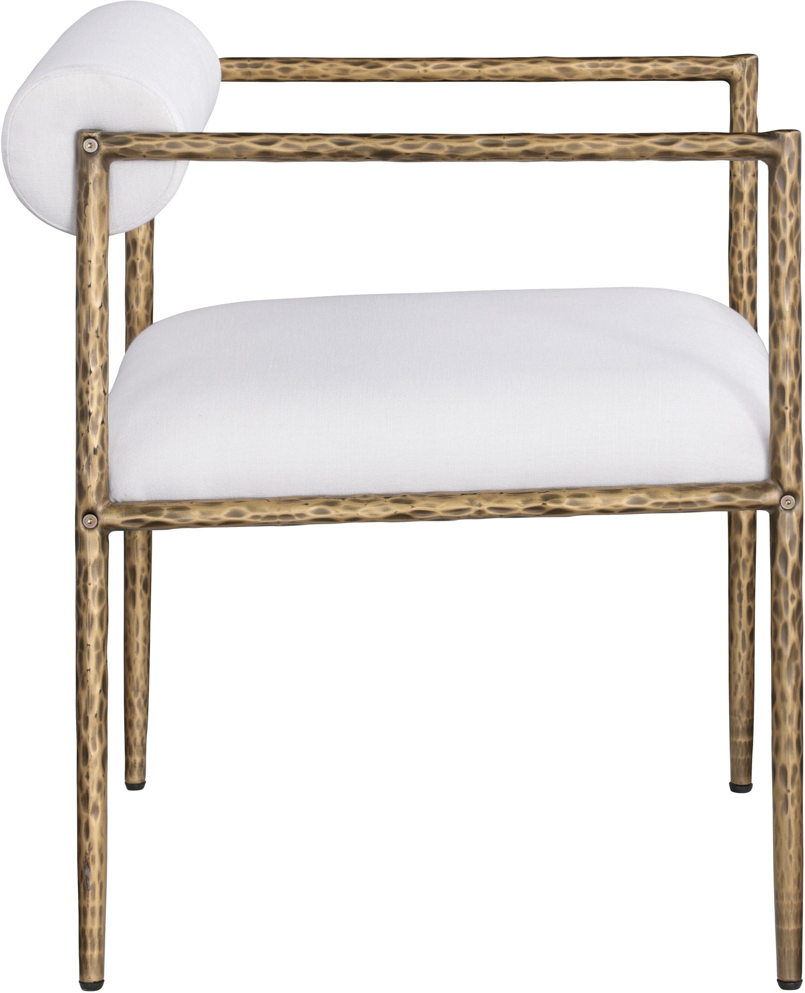 Axis - Linen Textured Cream Fabric Upholstered Dining Chair (Set of 2)
