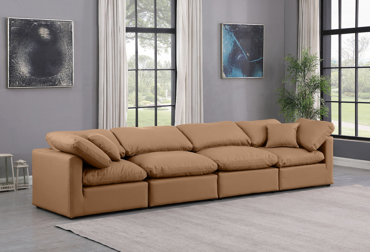 Indulge - Faux Leather 4 Seat Modular Sofa
