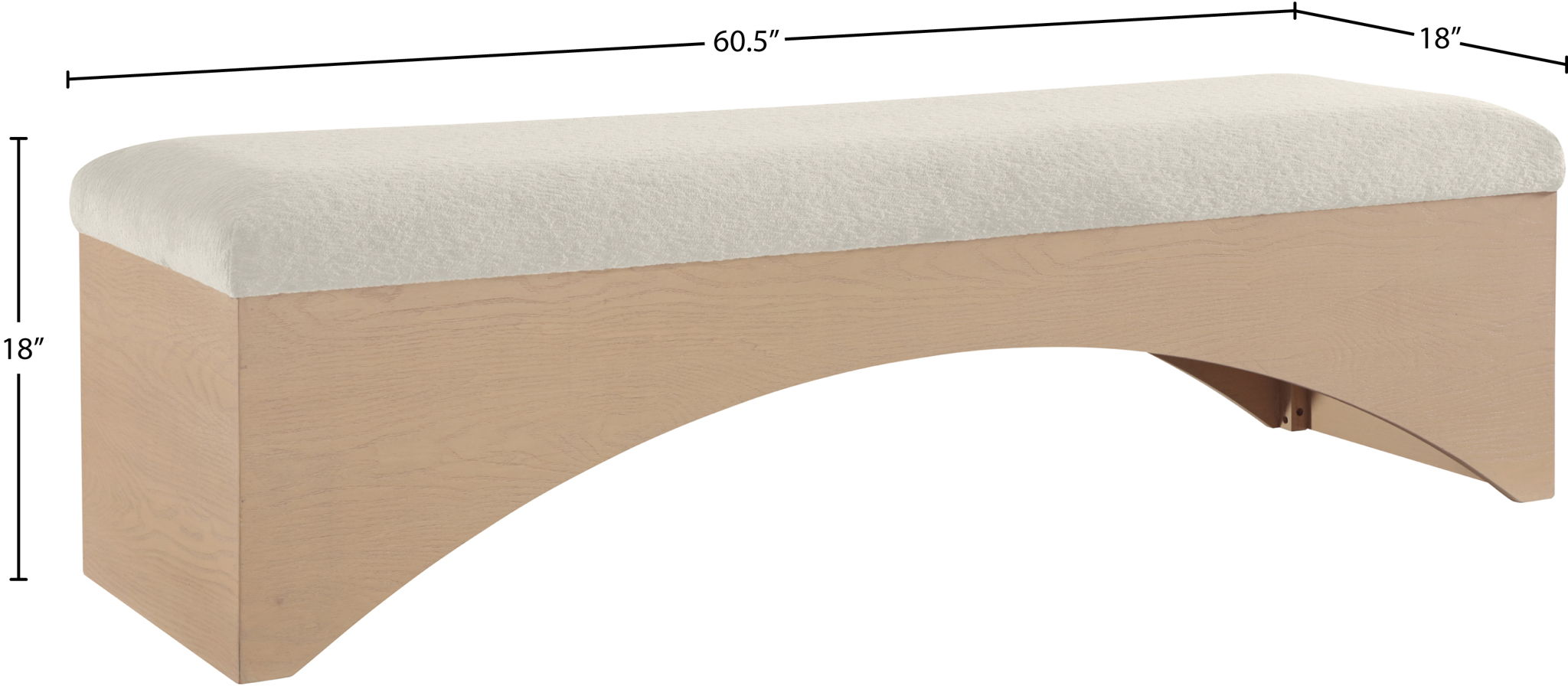 Lawson - Bench With Natural Base