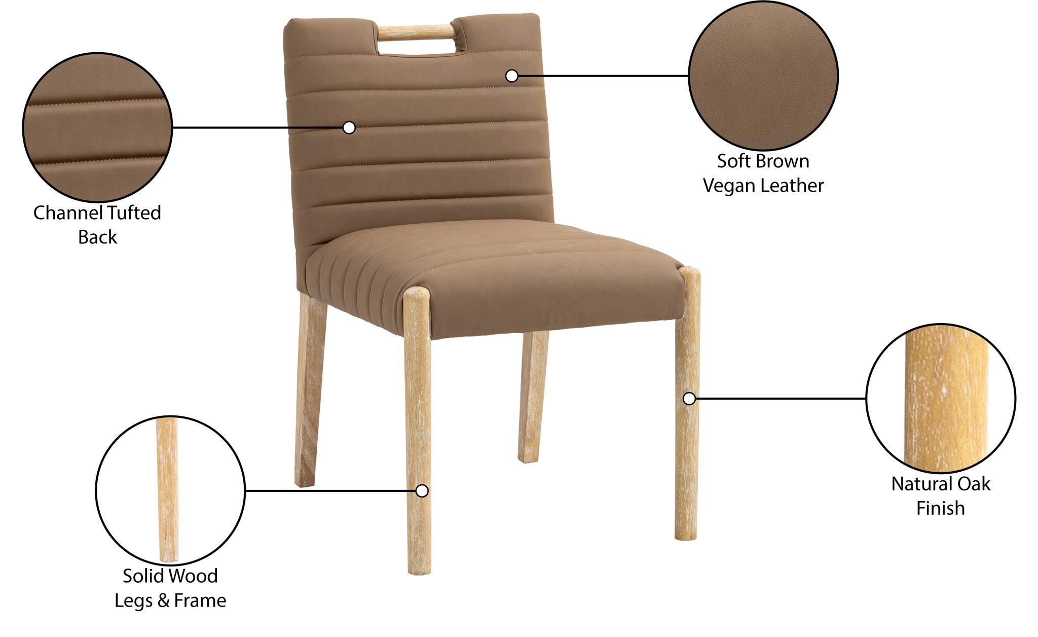 Aimee - Dining Side Chair (Set of 2) - Light Brown Legs