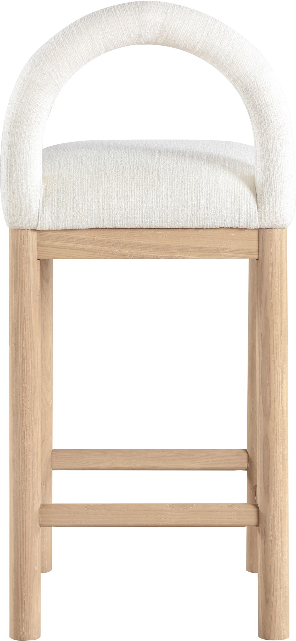 Conrad - Linen Counter Stool With Natural Legs