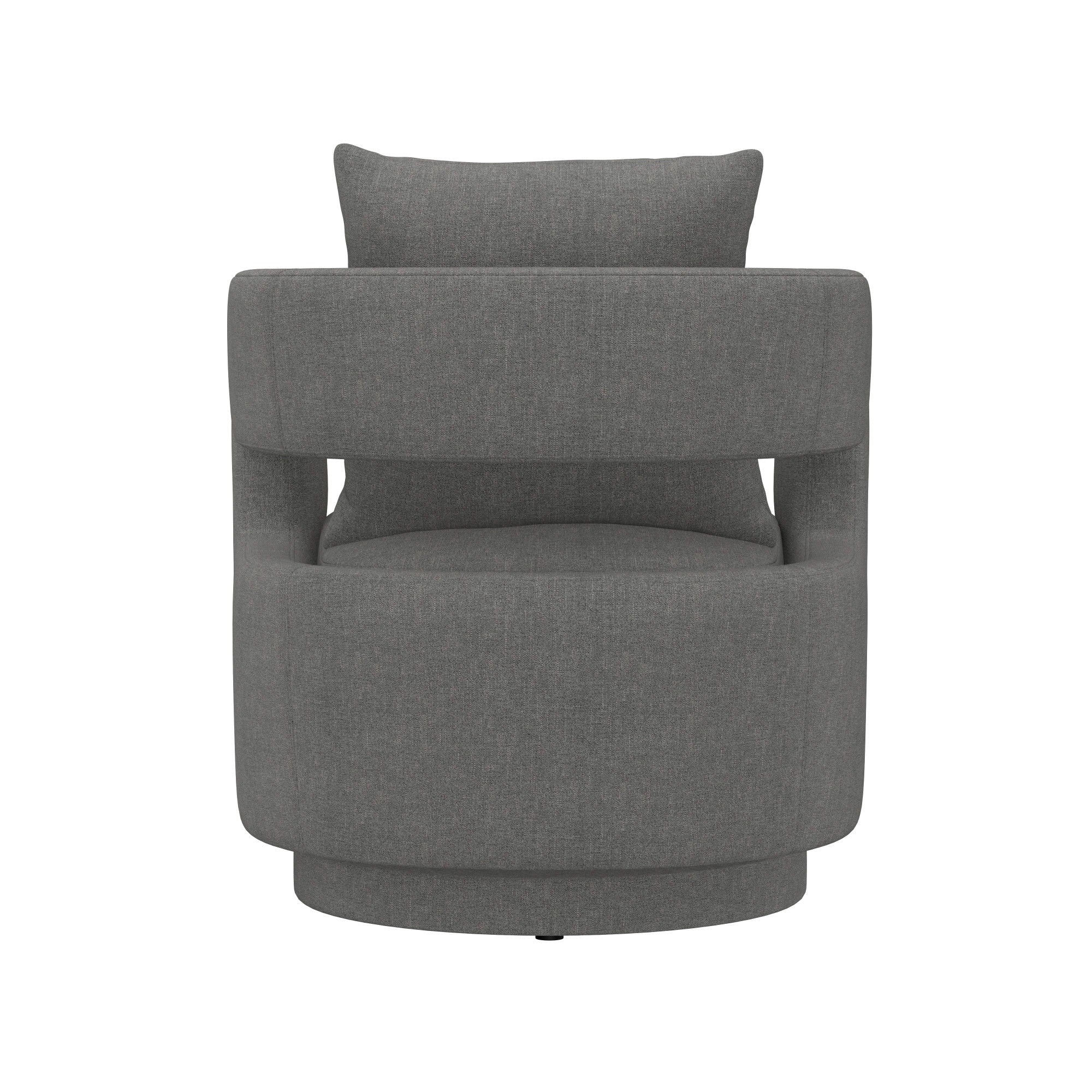 Swivel Chair With Fabric Upholstery - Gray