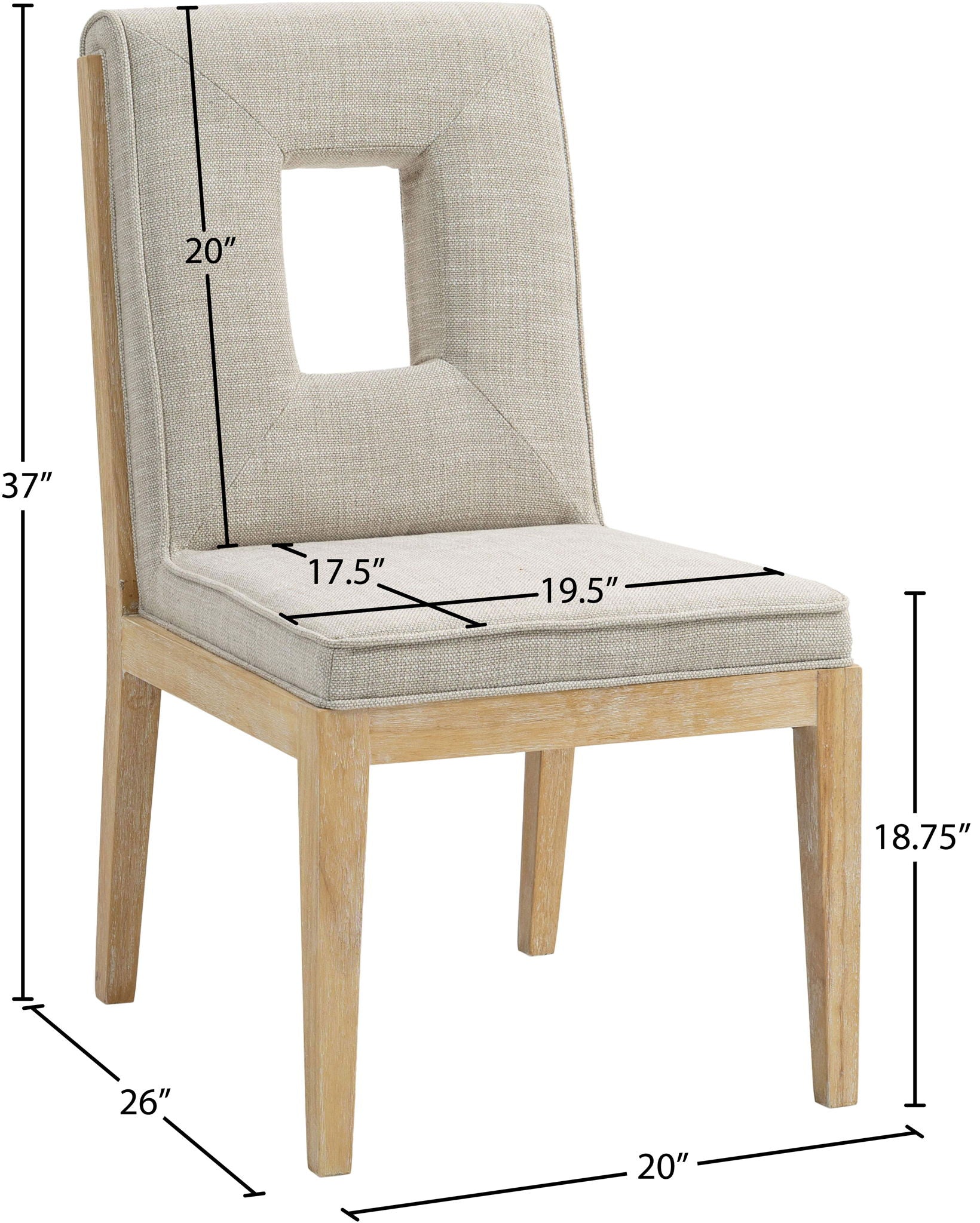 Gwendolyn - Dining Side Chair With Natural Frame (Set of 2)