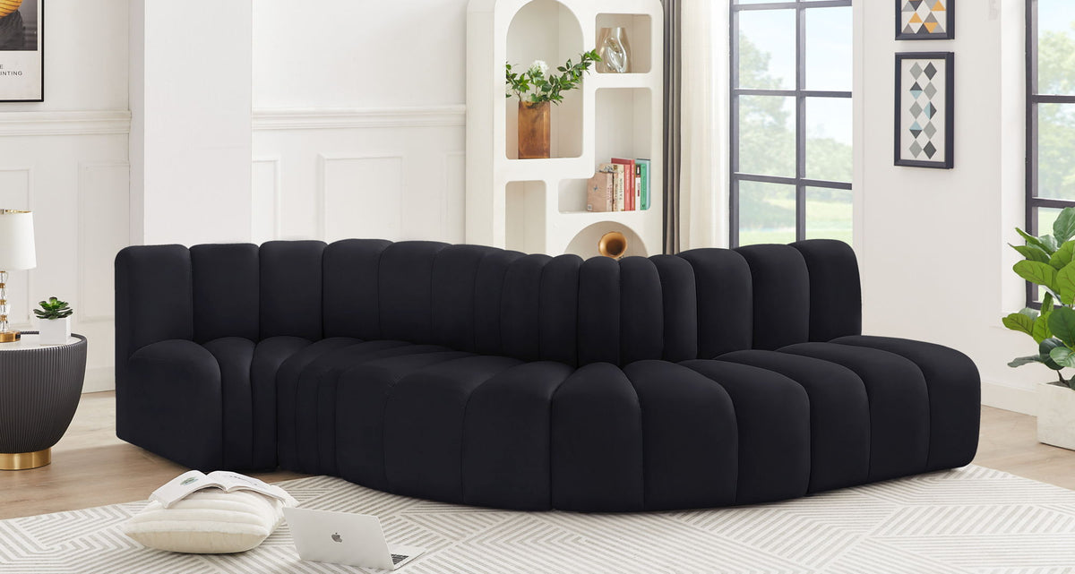 Arc - Velvet 5 Piece Modular Sofa