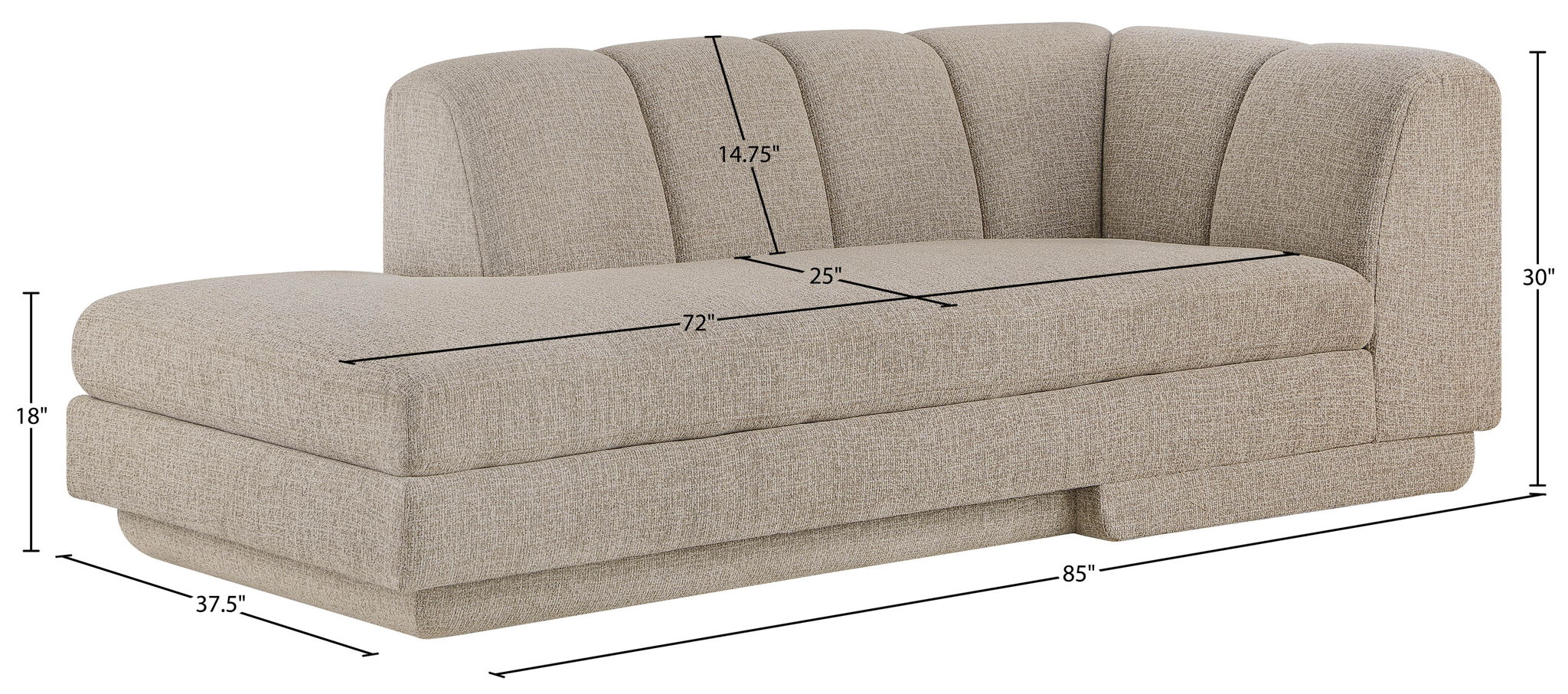 Modari - Fabric Upholstered Chaise