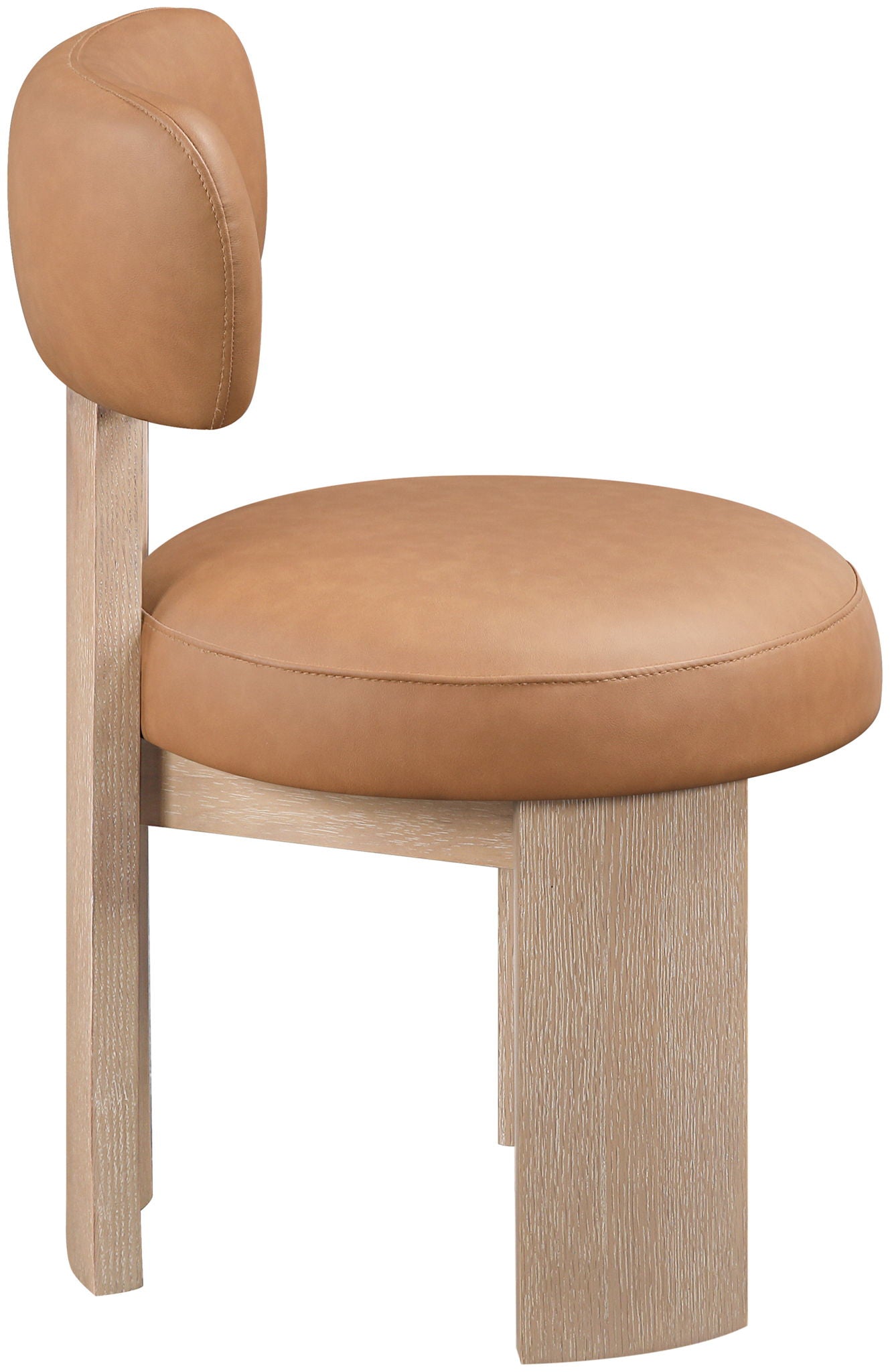 Atelier - Vegan Leather Upholstered Dining Chair (Set of 2) - Painted Natural Frame