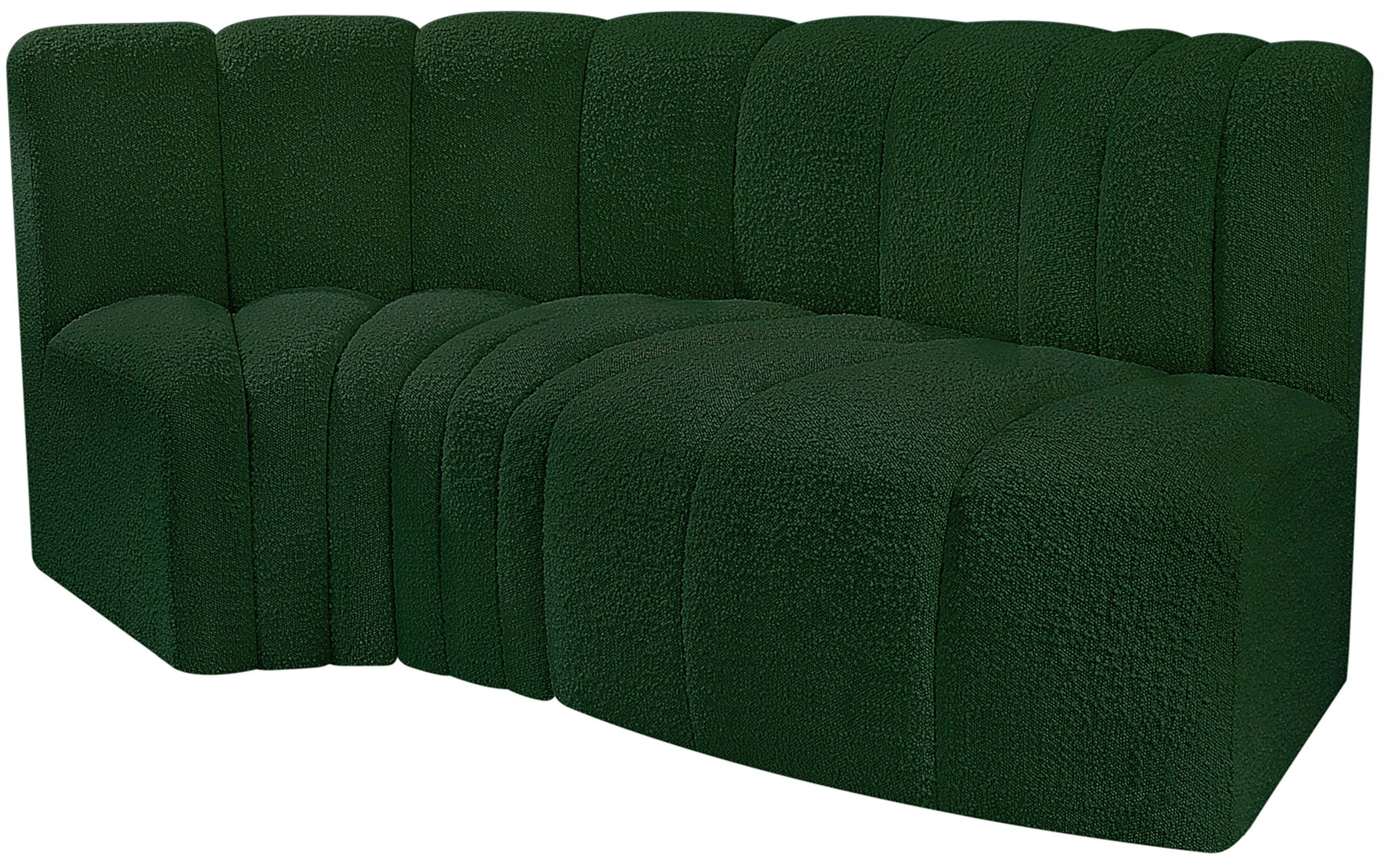 Arc - Boucle Fabric 3 Piece Modular L-Shaped Sofa