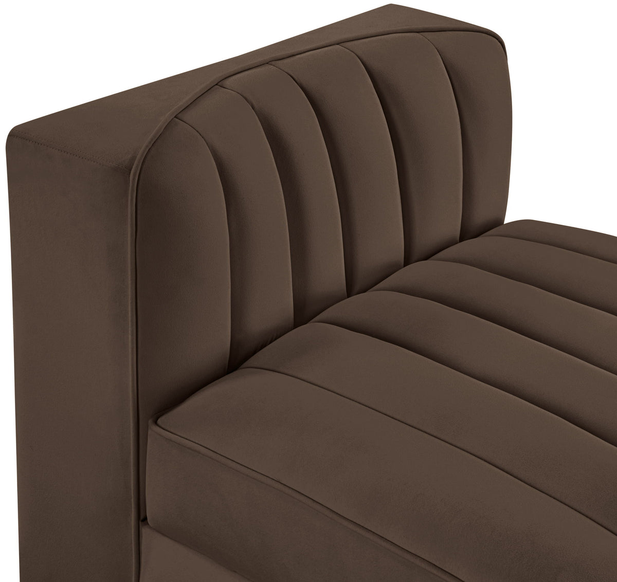 Rummi - Velvet Performance Fabric Upholstered Modular Armless Chair