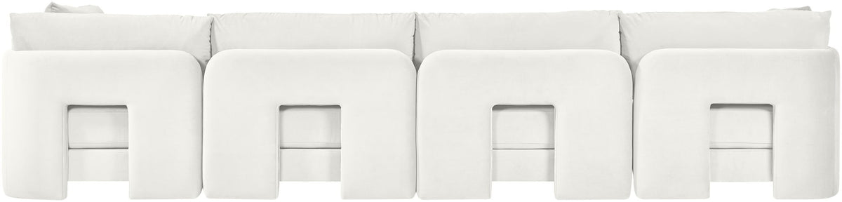 Hammond - Velvet Performance Fabric Upholstered 4 Piece Sofa