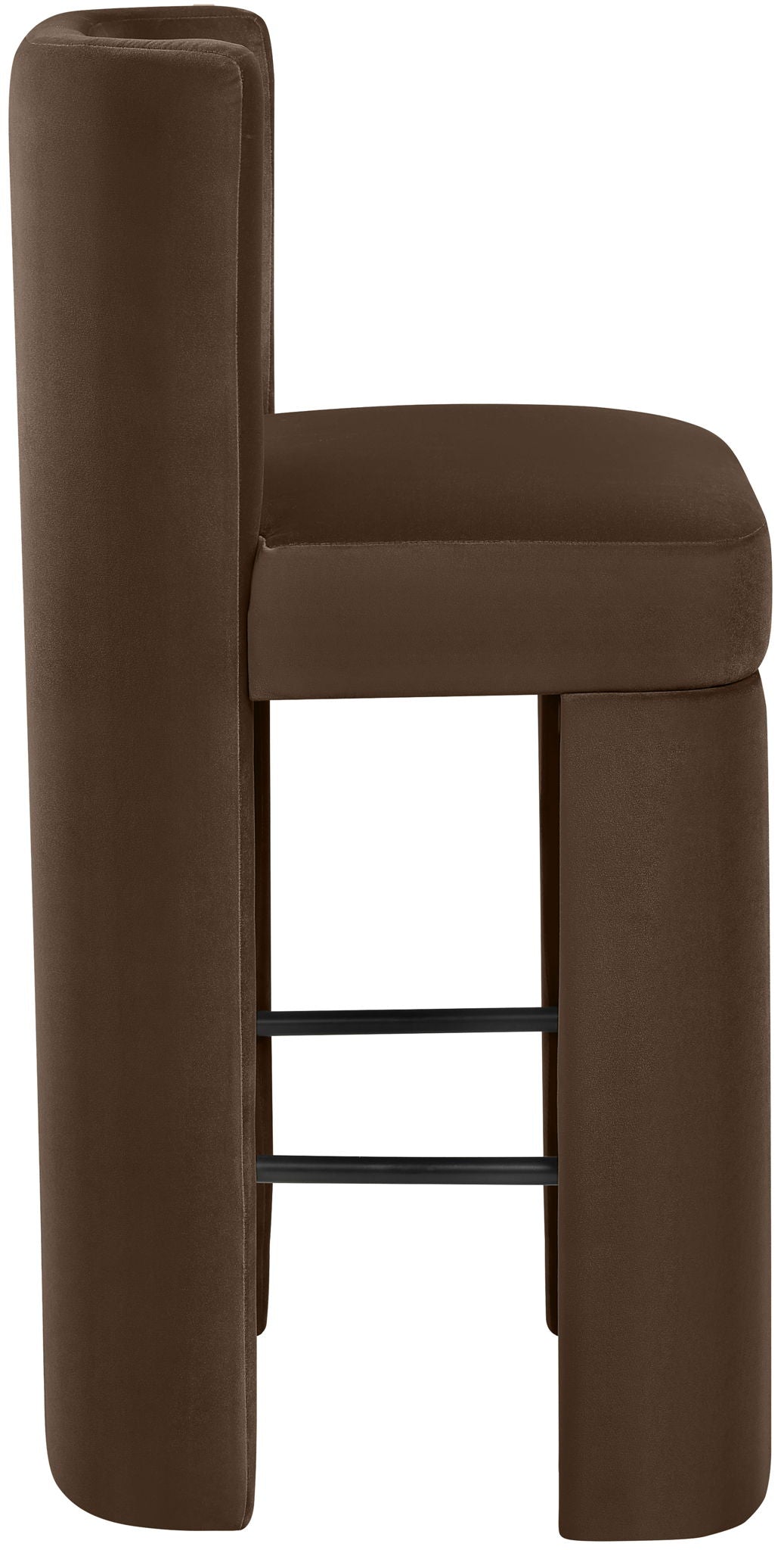 Zuno - Velvet Performance Fabric Upholstered Bar Stool (Set of 2)