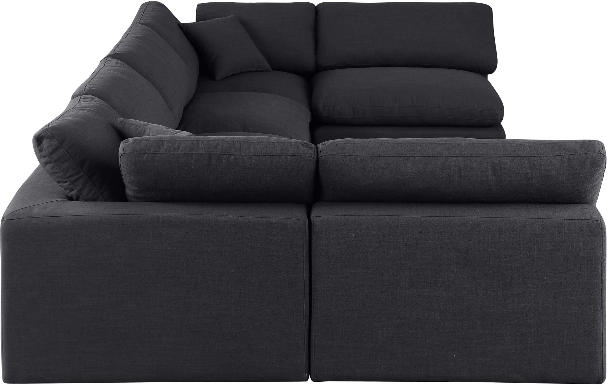 Comfy - 6 Piece Linen Modular Armless Sectional