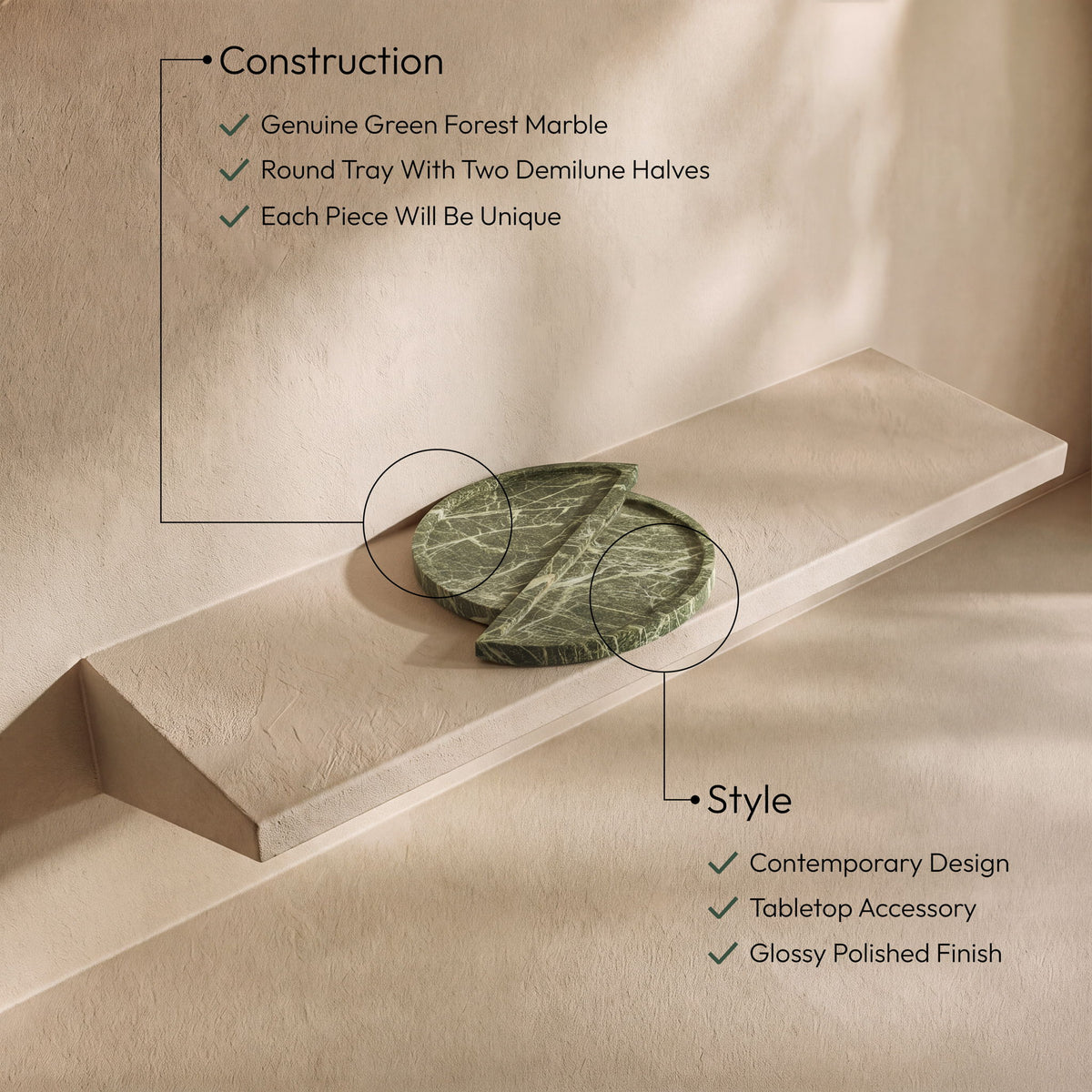 Patrice - Genuine Marble Tray