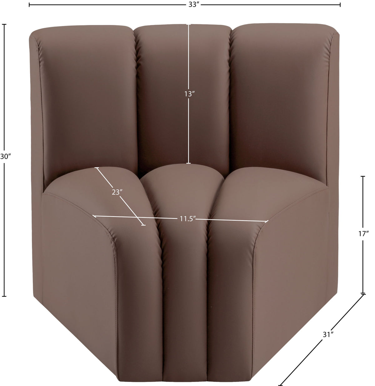 Arc - Faux Leather Curved Corner Chair