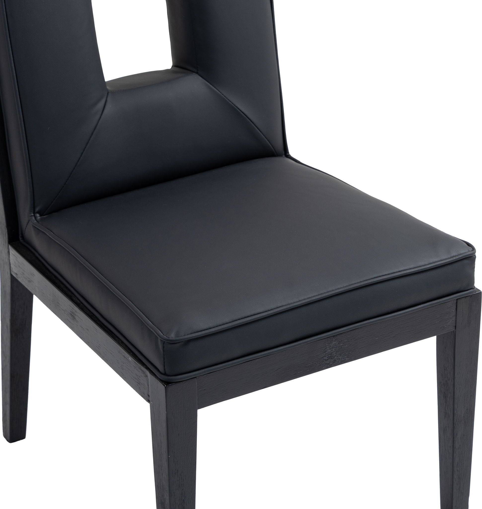 Gwendolyn - Faux Leather Dining Side Chair With Black Frame (Set of 2)