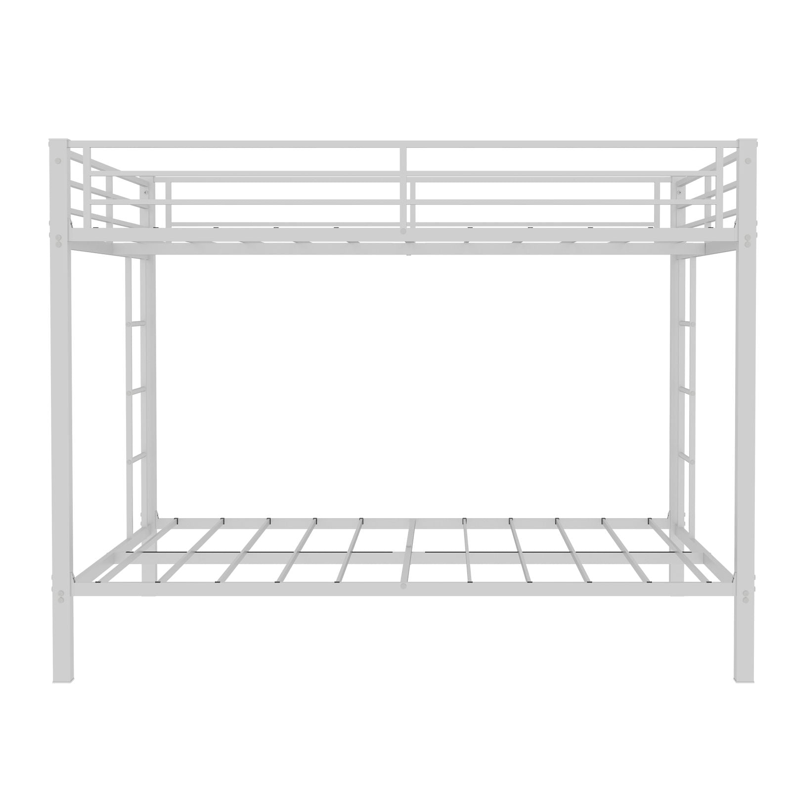 Bunk Bed For Kids, Convertible Frame With Ladders & Guardrail
