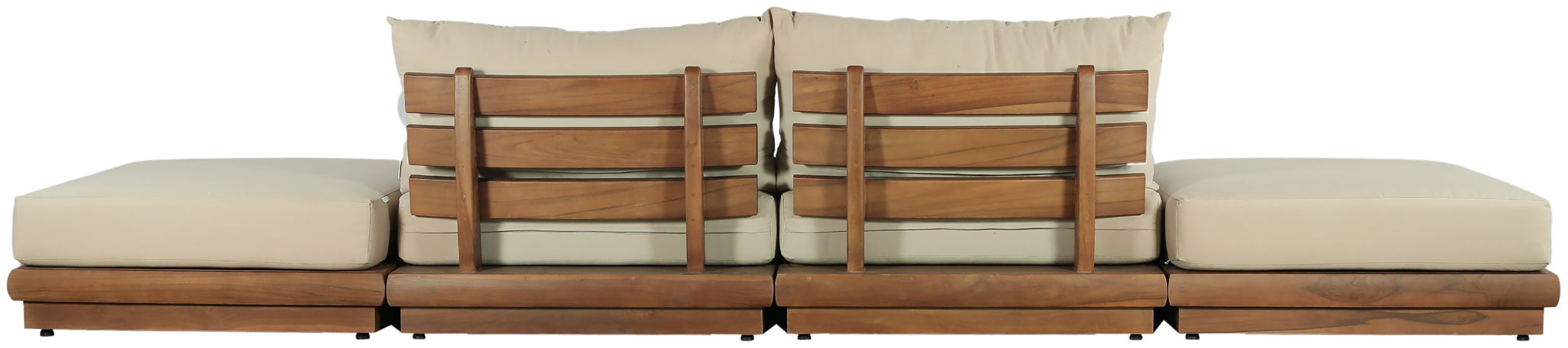 Mirella - 4 Piece Water Resistant Fabric Outdoor Patio Modular Sectional