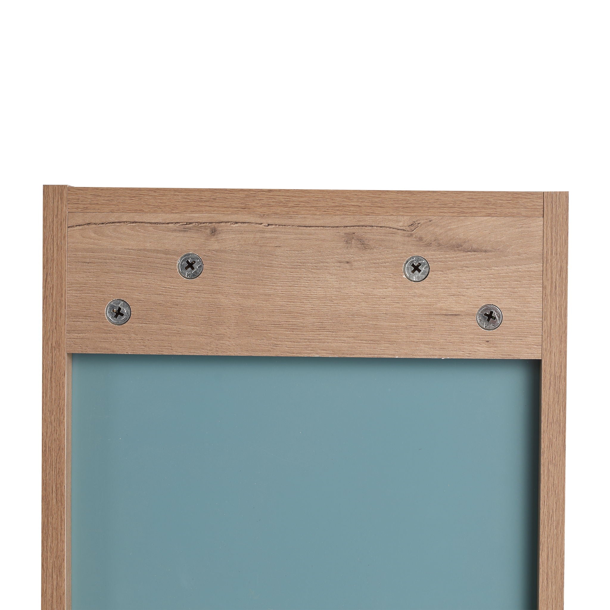 12" Wall Mounted Mirror Cabinet With Storage - Imitative Oak