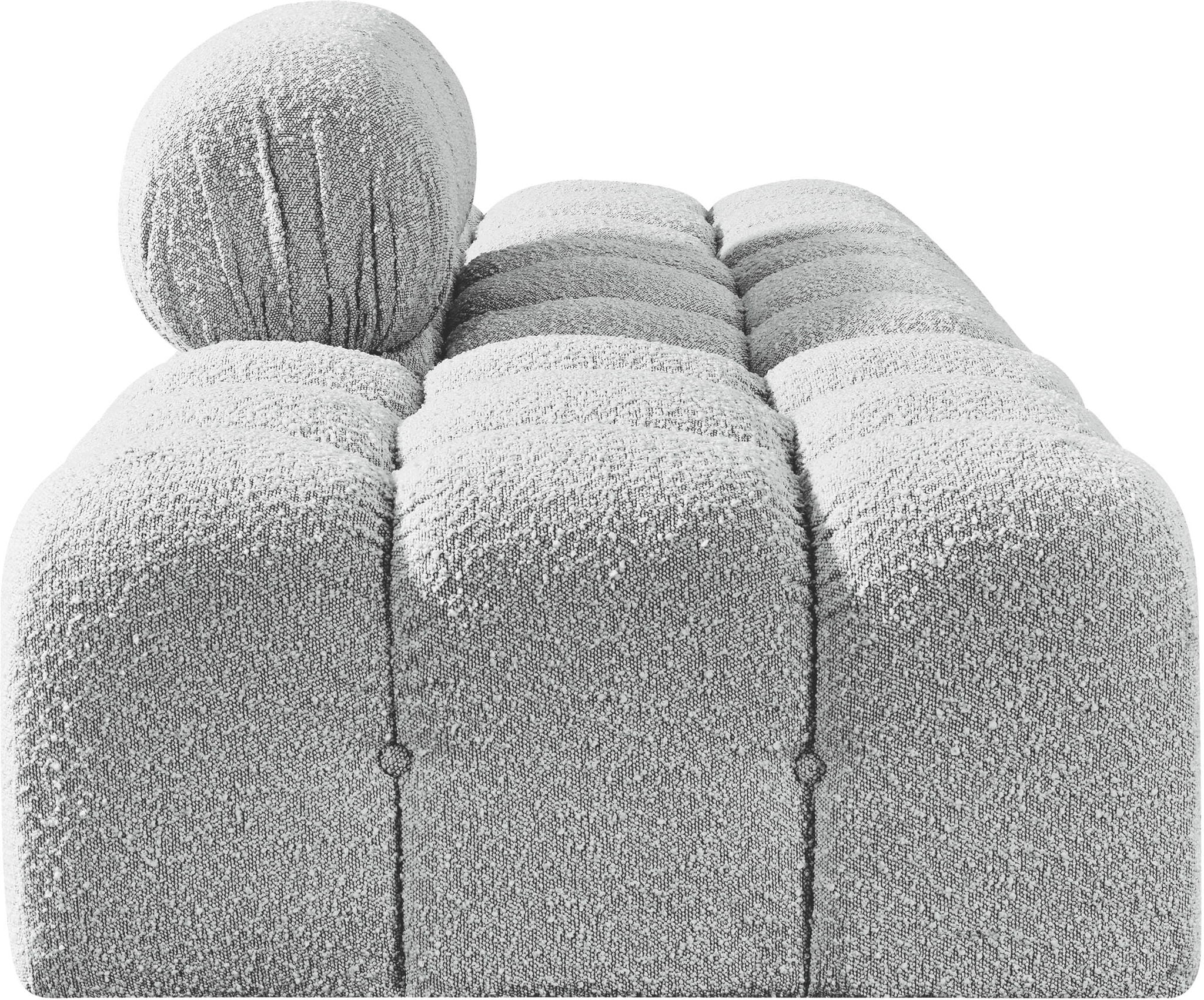 Ames - 3 Piece Boucle Upholstered Modular Sofa With 2 Backless Seats