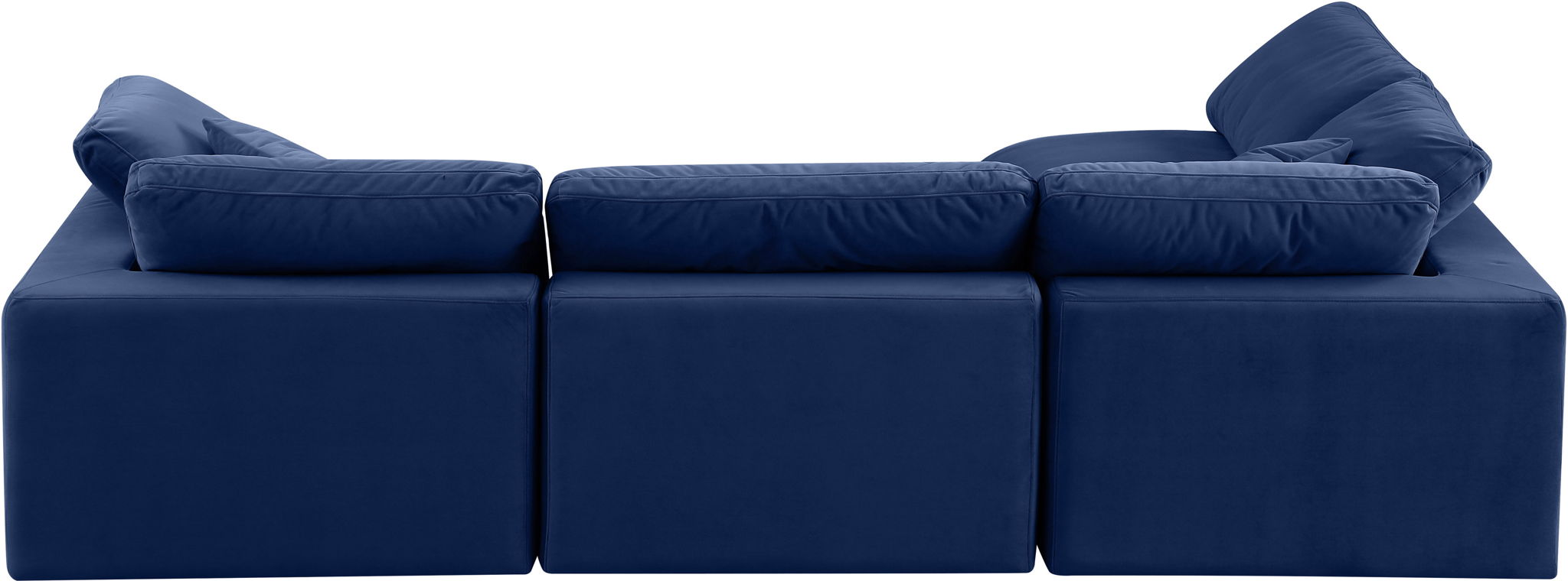 Comfy - 4 Piece Velvet Modular Armless Sectional