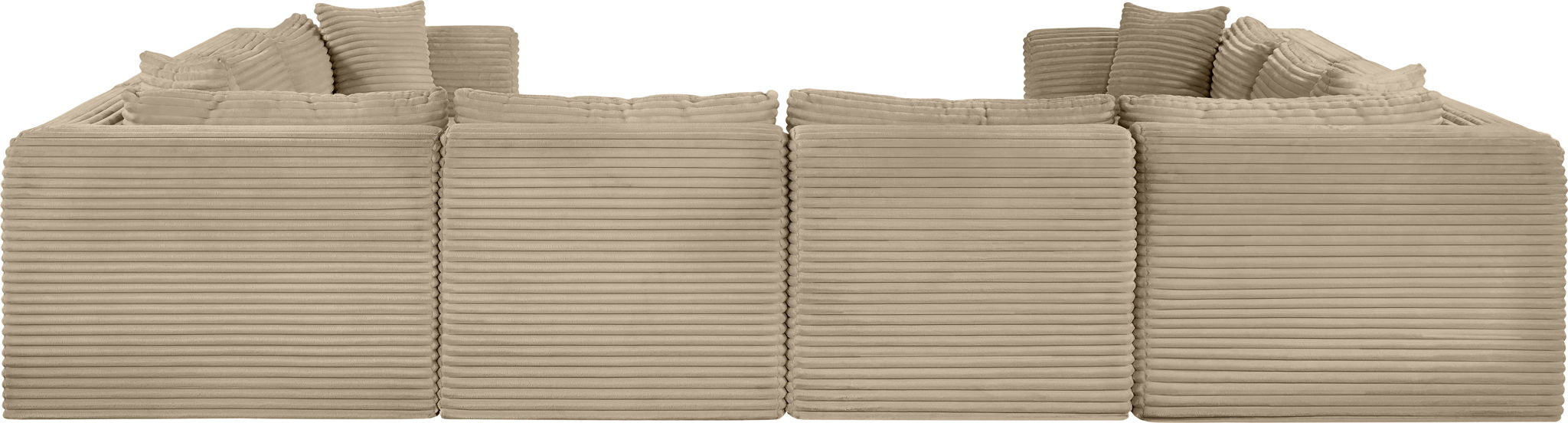 Shaggy - Fabric 8 Piece Modular U-Shaped Sectional