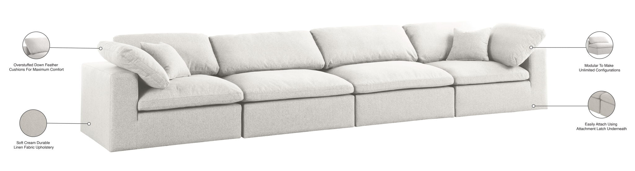 Serene - Modular 4 Seat Sofa