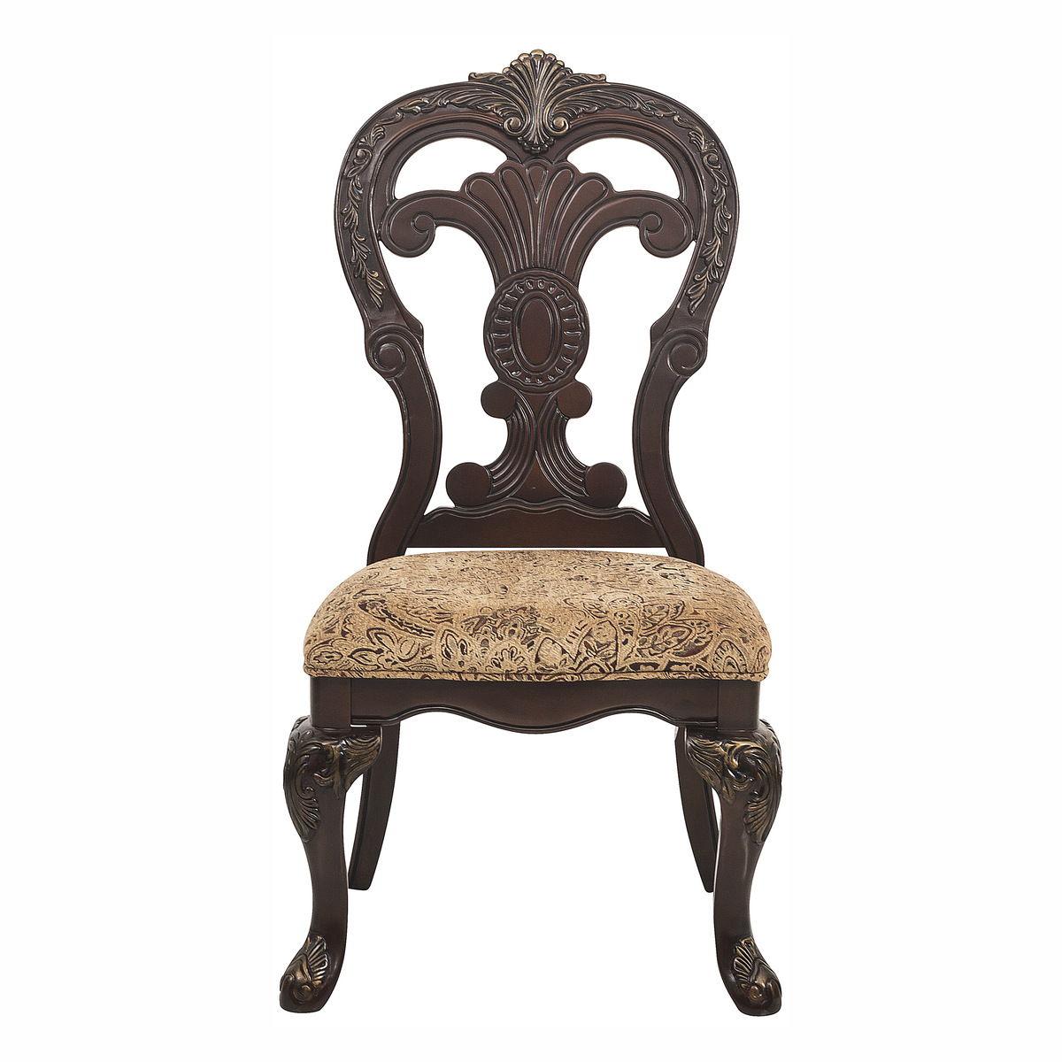Deryn Park - 5 Piece Set (Round Table & 4 Side Chairs) - Cherry
