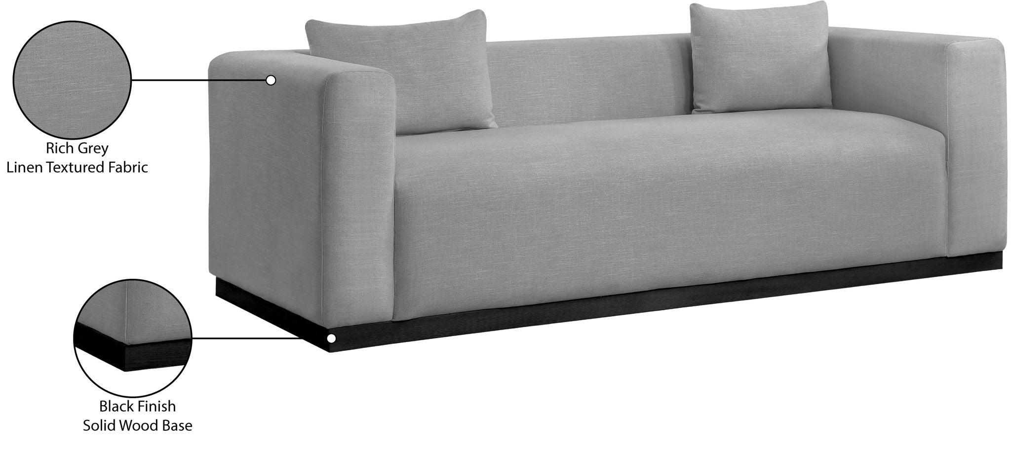 Alfie - Linen Textured Fabic Sofa