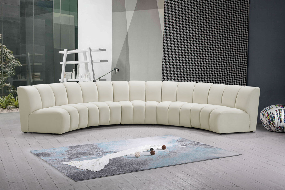 Infinity - 5 Piece Velvet Modular Sectional