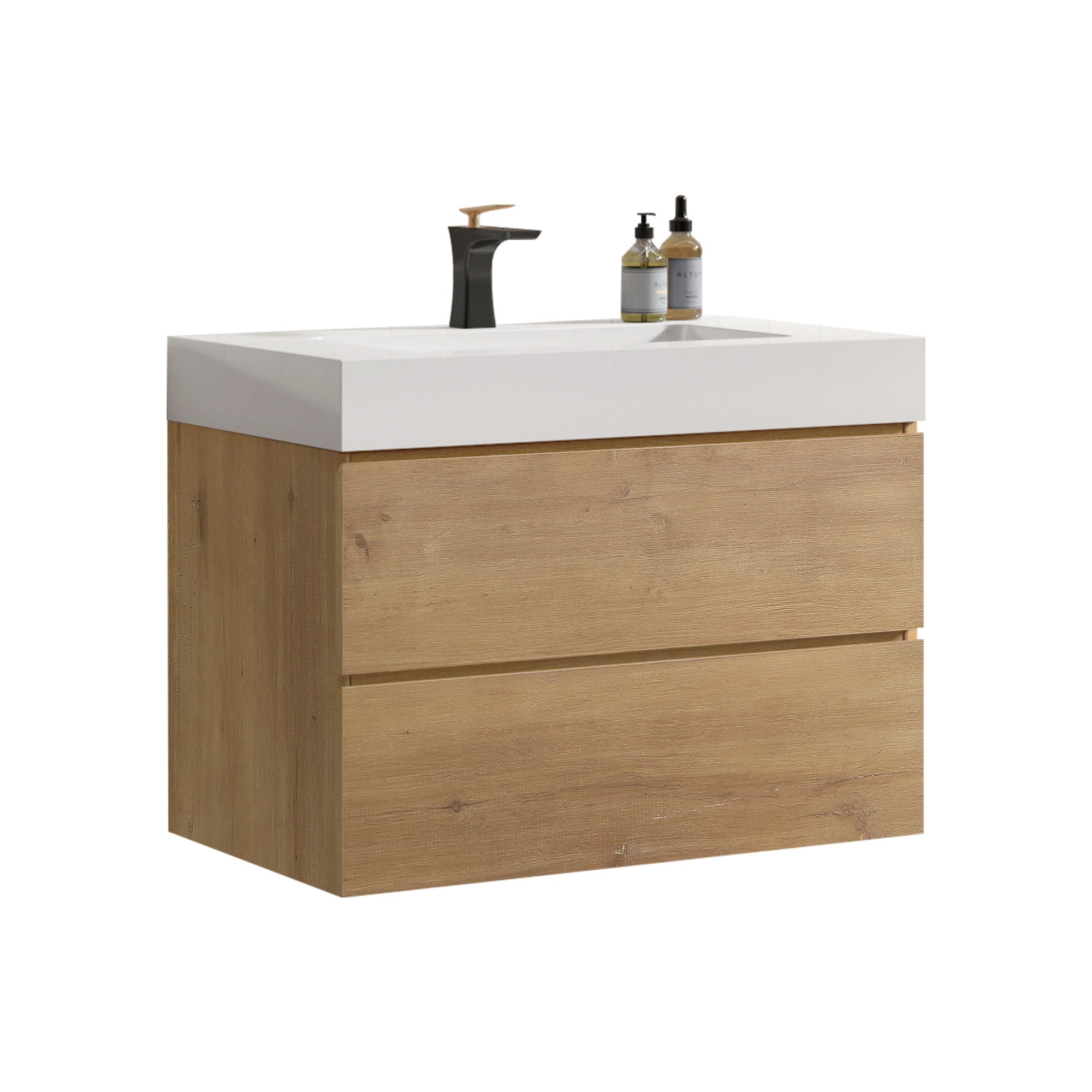 Alice - Bathroom Vanity With Sink, Large Storage, Wall Mounted, Floating