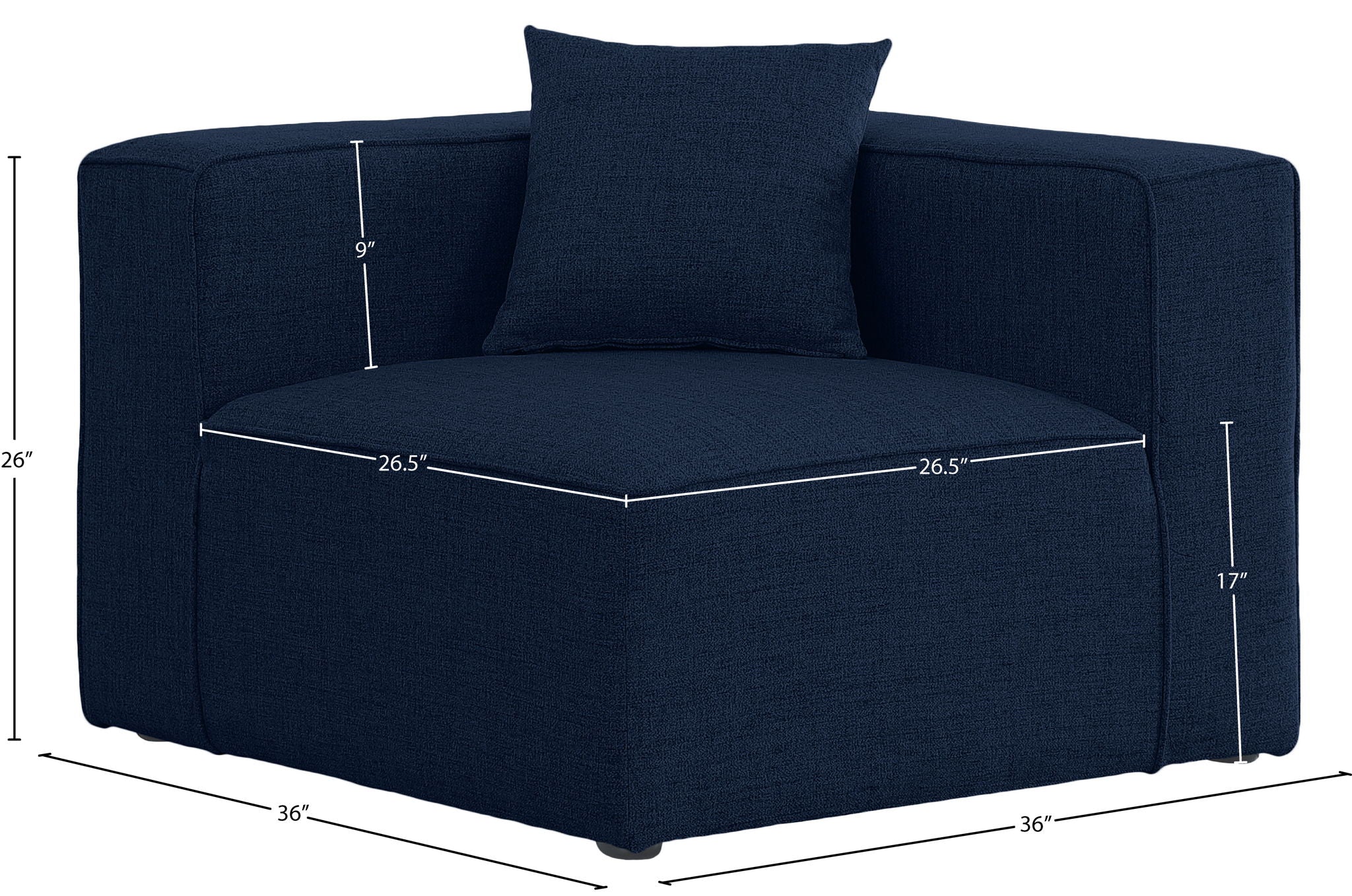 Cube - Linen Corner Chair