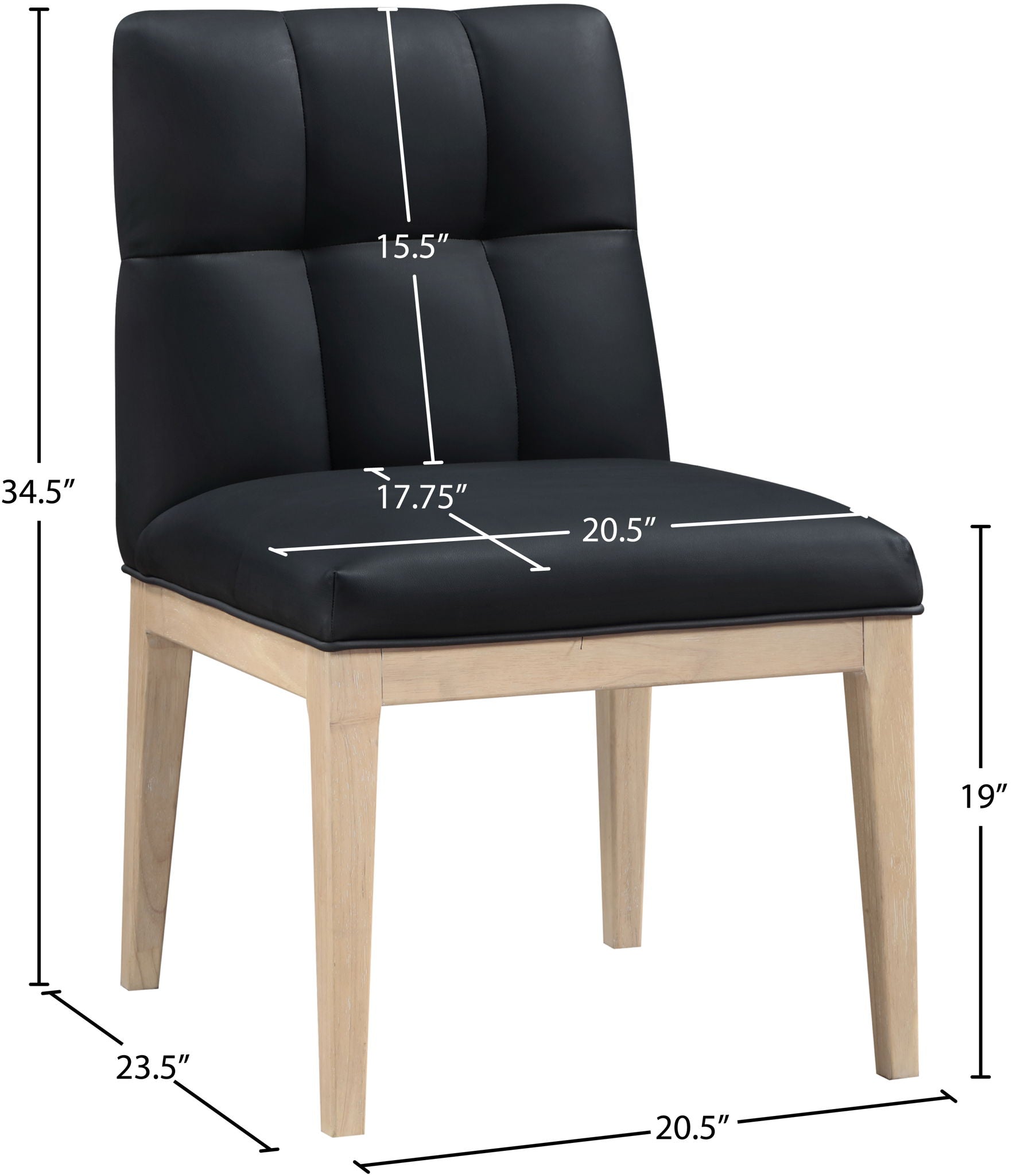 Adrian - Dining Side Chair (Set of 2) - Light Brown Legs