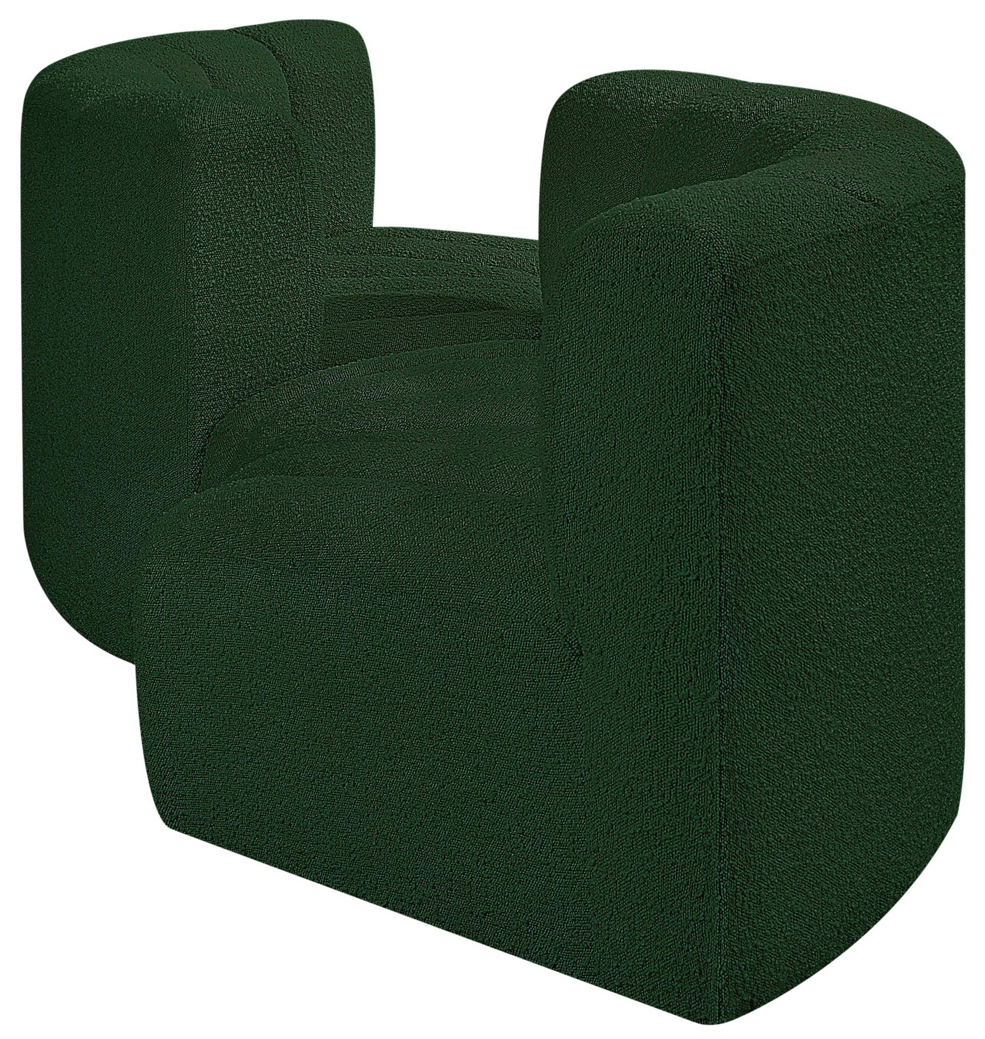 Arc - Boucle Fabric 4 Piece Curved Modular Sofa