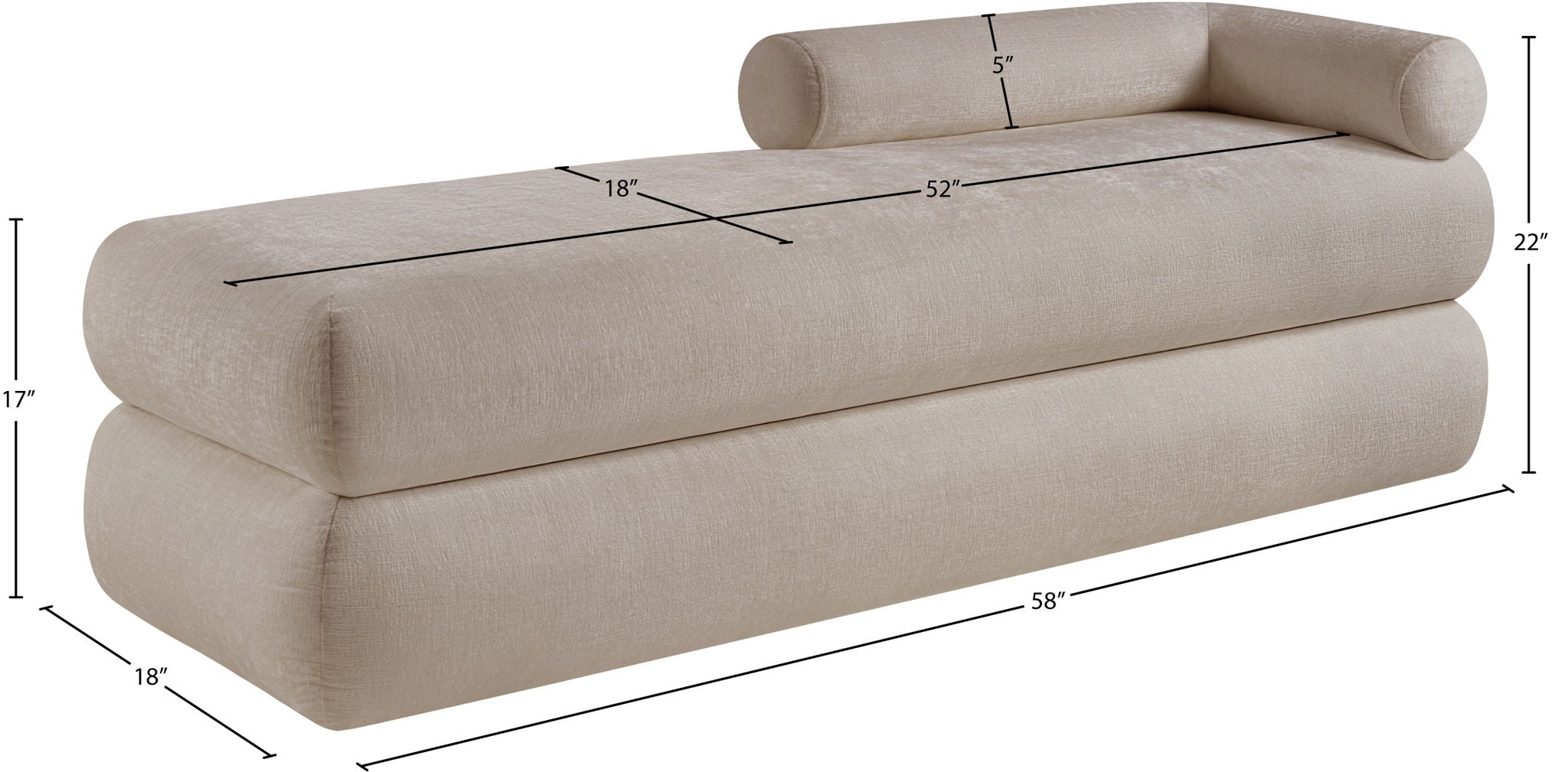 Kennedy - Chenille Bench
