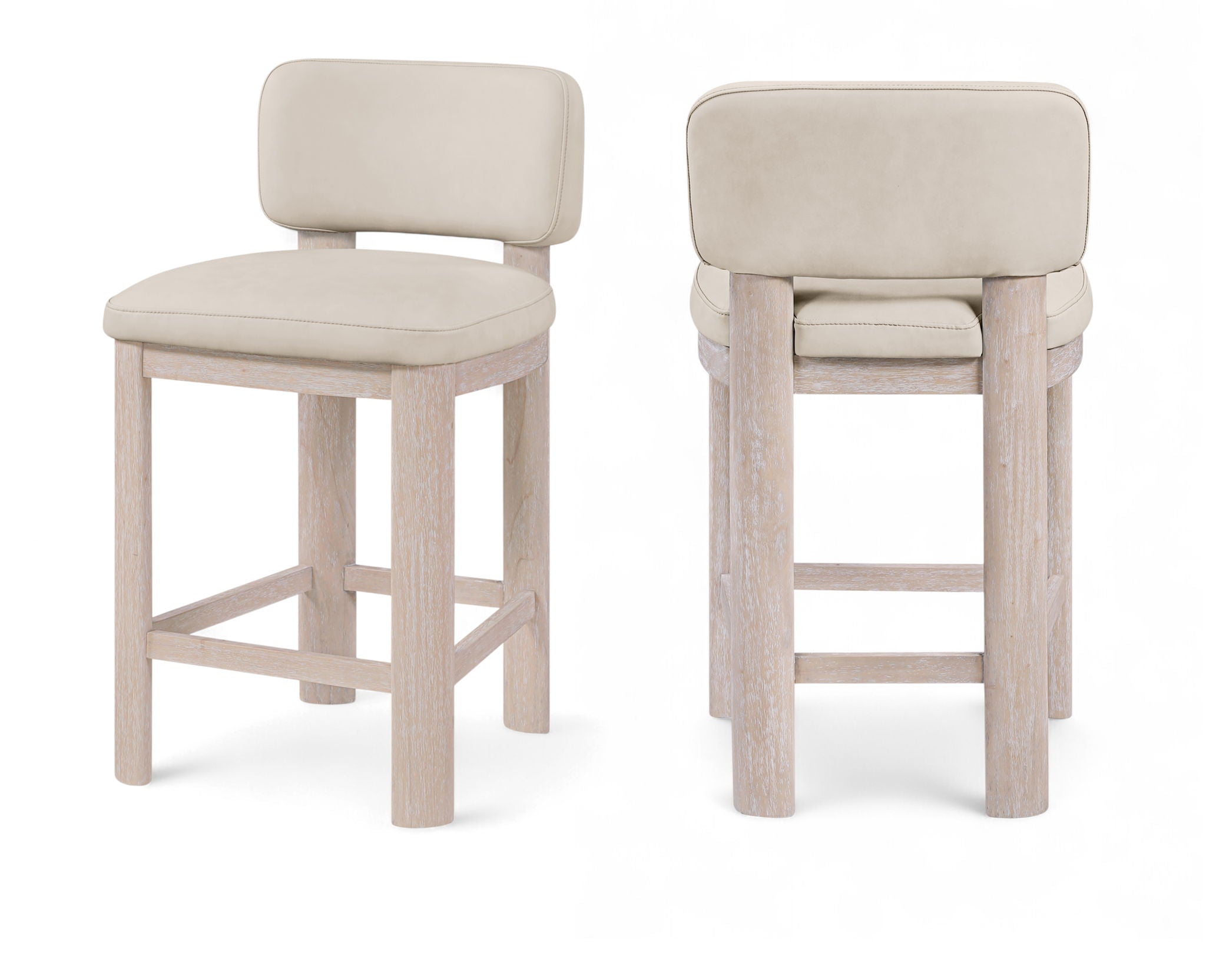 Paloma - Faux Leather Upholstered Counter Stool (Set of 2)