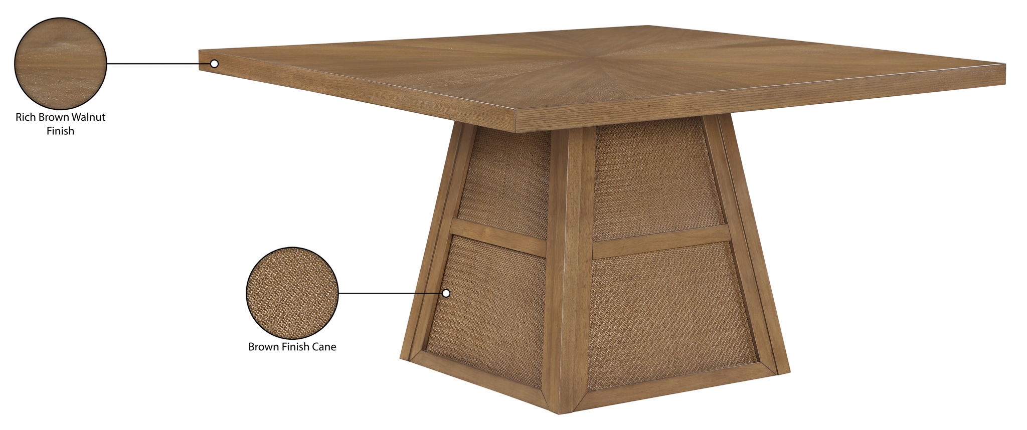Fenwick - Cane Oak Veneer And Solid Wood Dining Table